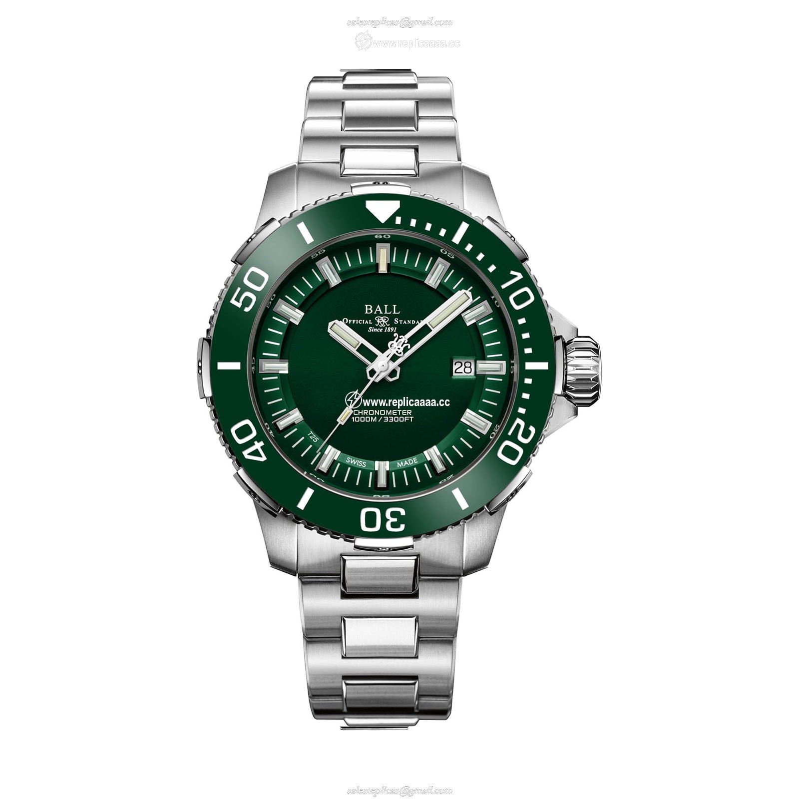 BALL Engineer Hydrocarbon DeepQUEST II 42mm Mens details Green DM3002A-S4CJ-GR