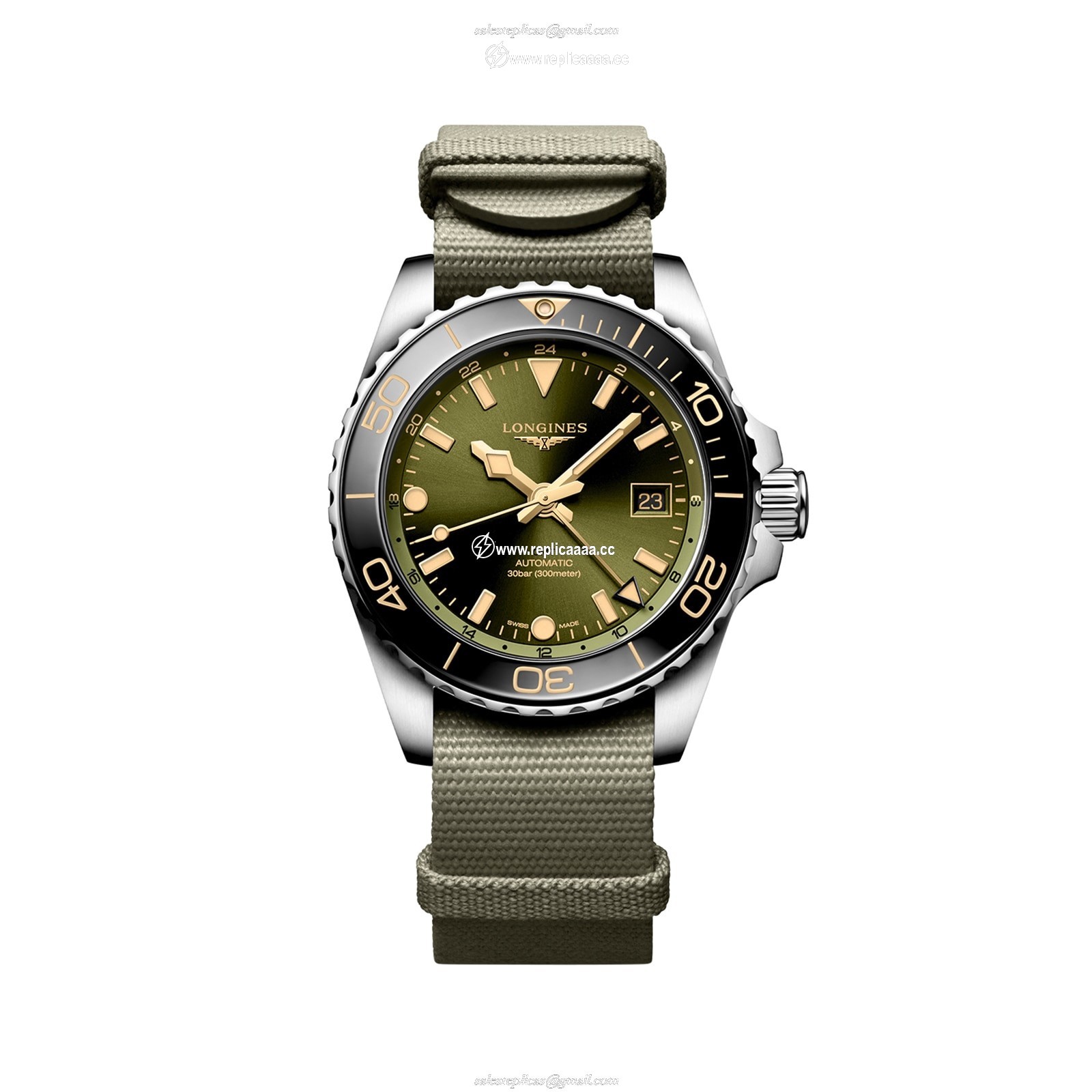 Longines Hydroconquest 41mm Mens details Green L37904062
