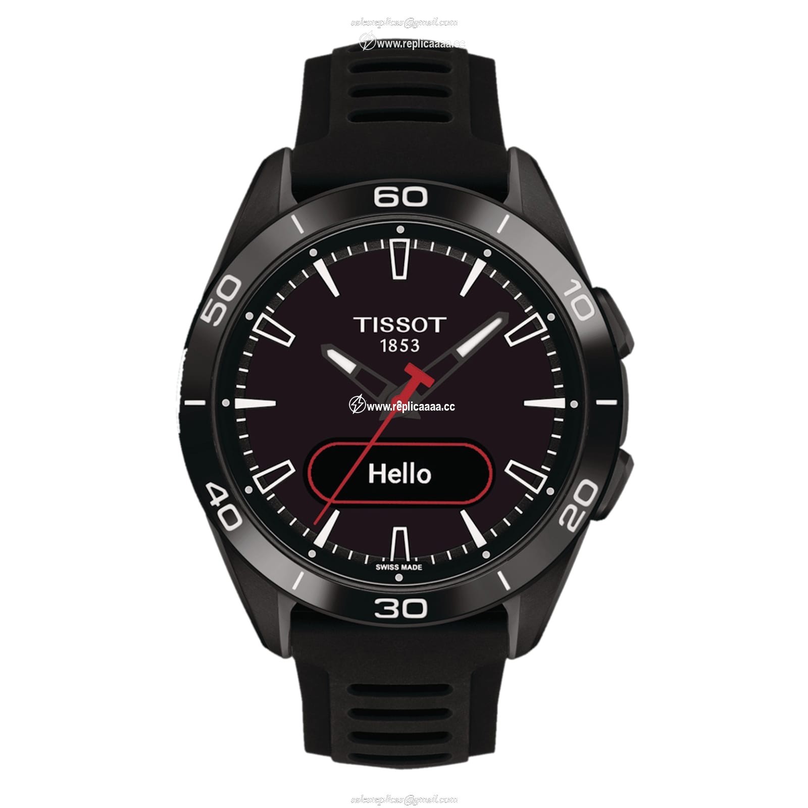 Tissot T-Touch Connect Sport 44mm Unisex details Black With Black Silicone Strap T1534204705104 1 Tissot T-Touch Connect Sport 44mm Unisex details Black With Black Silicone Strap T1534204705104