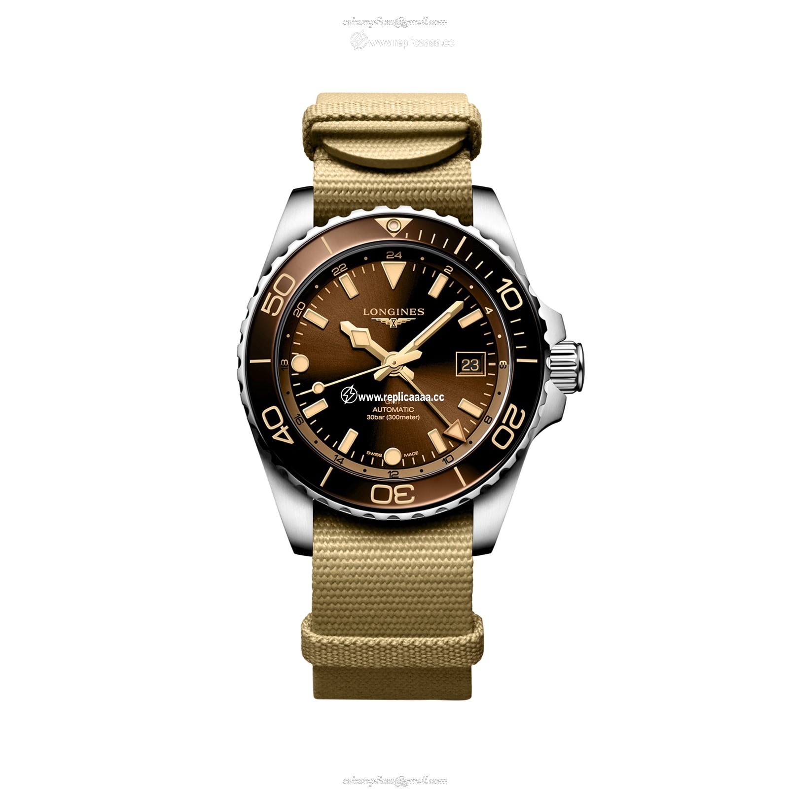 Longines Hydroconquest 41mm Mens details Brown L37904662