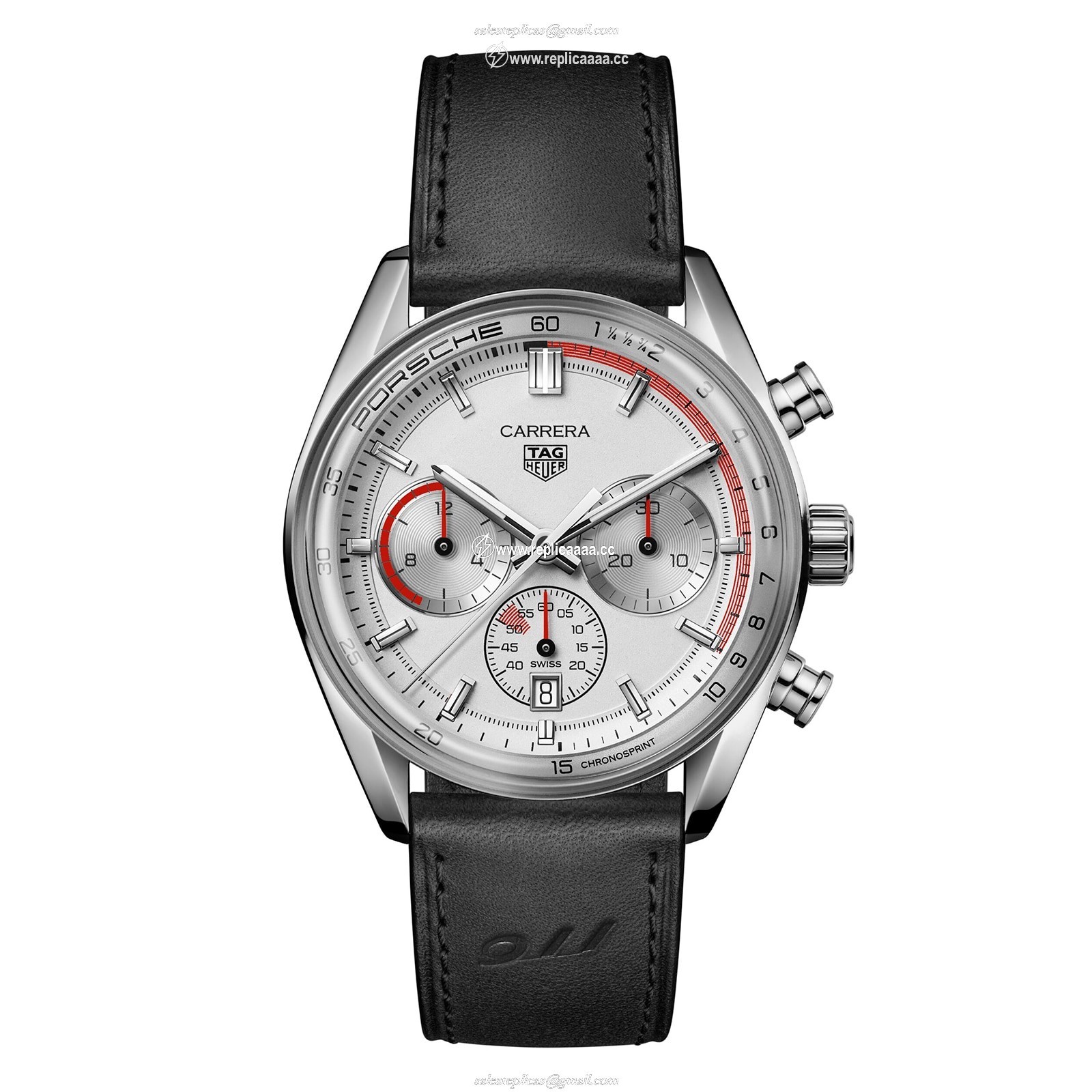 TAG Heuer Carrera Chronosprint X Porsche Special Edition 42mm Mens details Silver CBS2011.FC6529