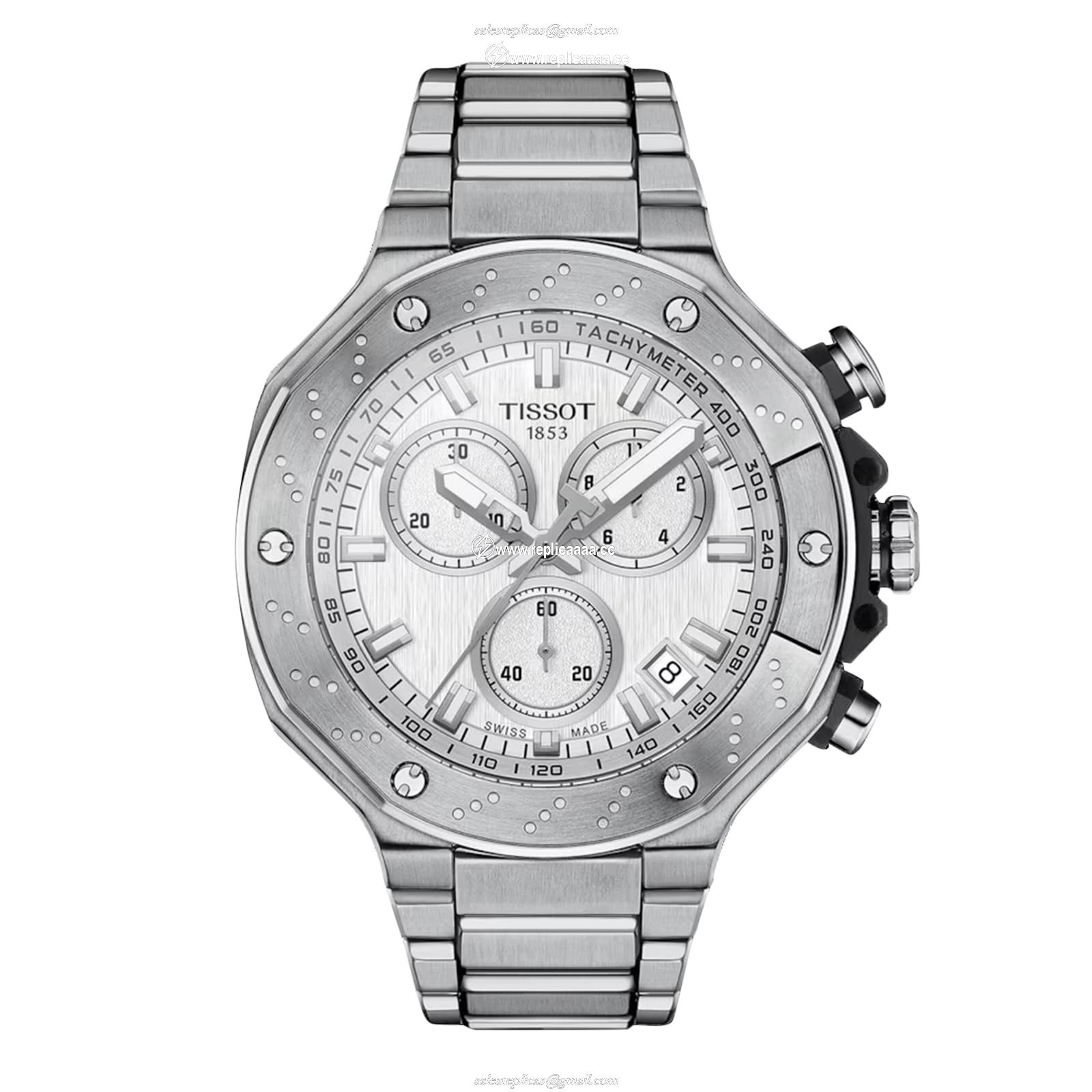Tissot T-Race 45mm Mens details Silver T1414171103100