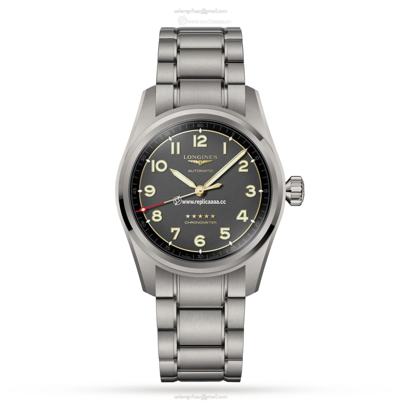 Longines Spirit Titanium 40mm Mens details Grey L38101536 1 Longines Spirit Titanium 40mm Mens details Grey L38101536
