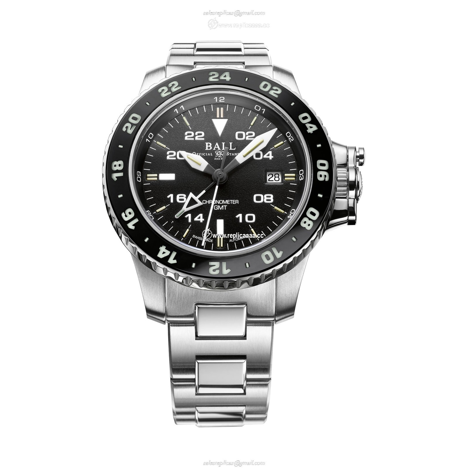BALL Engineer Hydrocarbon GMT II 42mm Mens details Black DG2018C-SC-BK