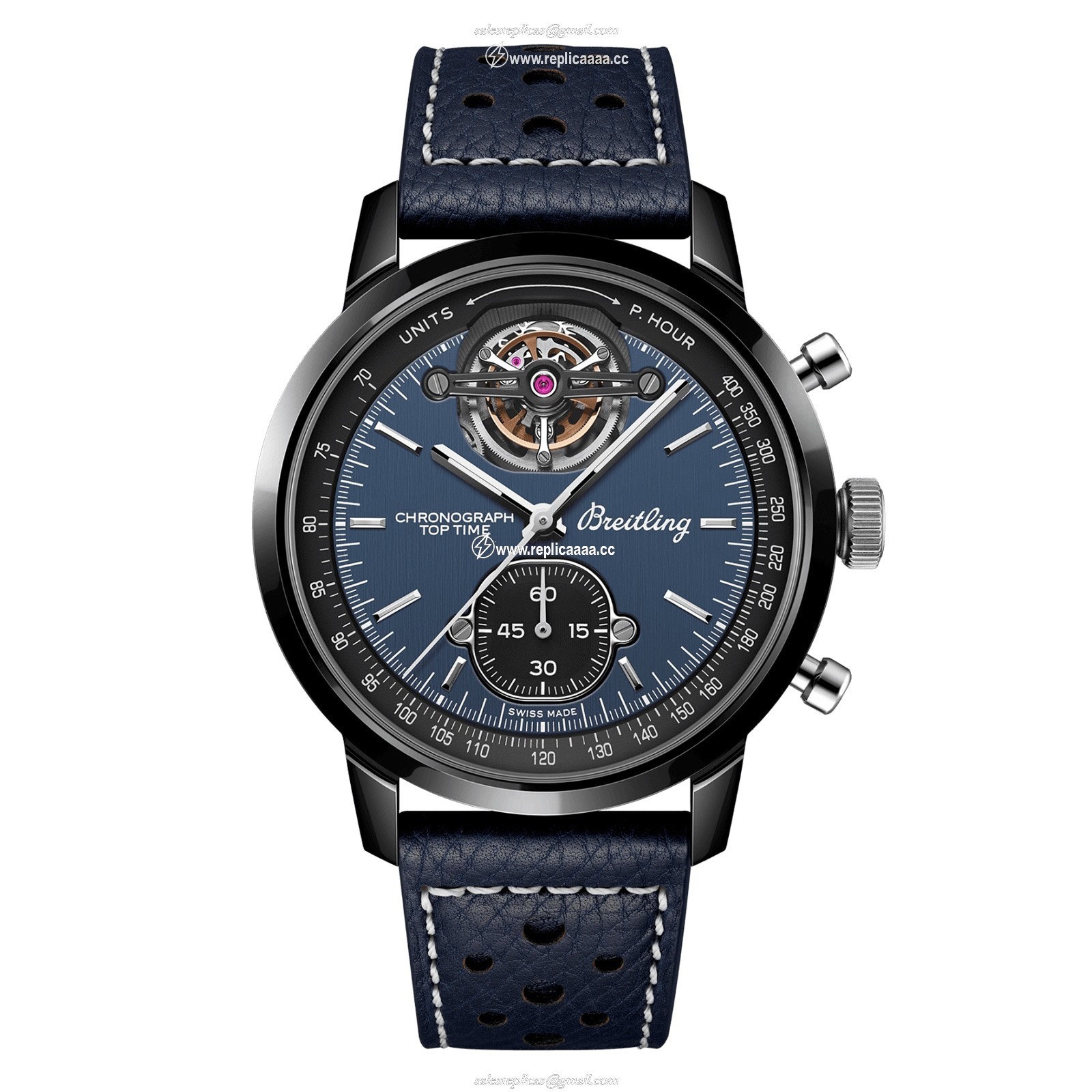 Breitling Top Time B21 Shelby Cobra Tourbillon 42mm Mens details Blue SB21251A1C1X1 1 Breitling Top Time B21 Shelby Cobra Tourbillon 42mm Mens details Blue SB21251A1C1X1