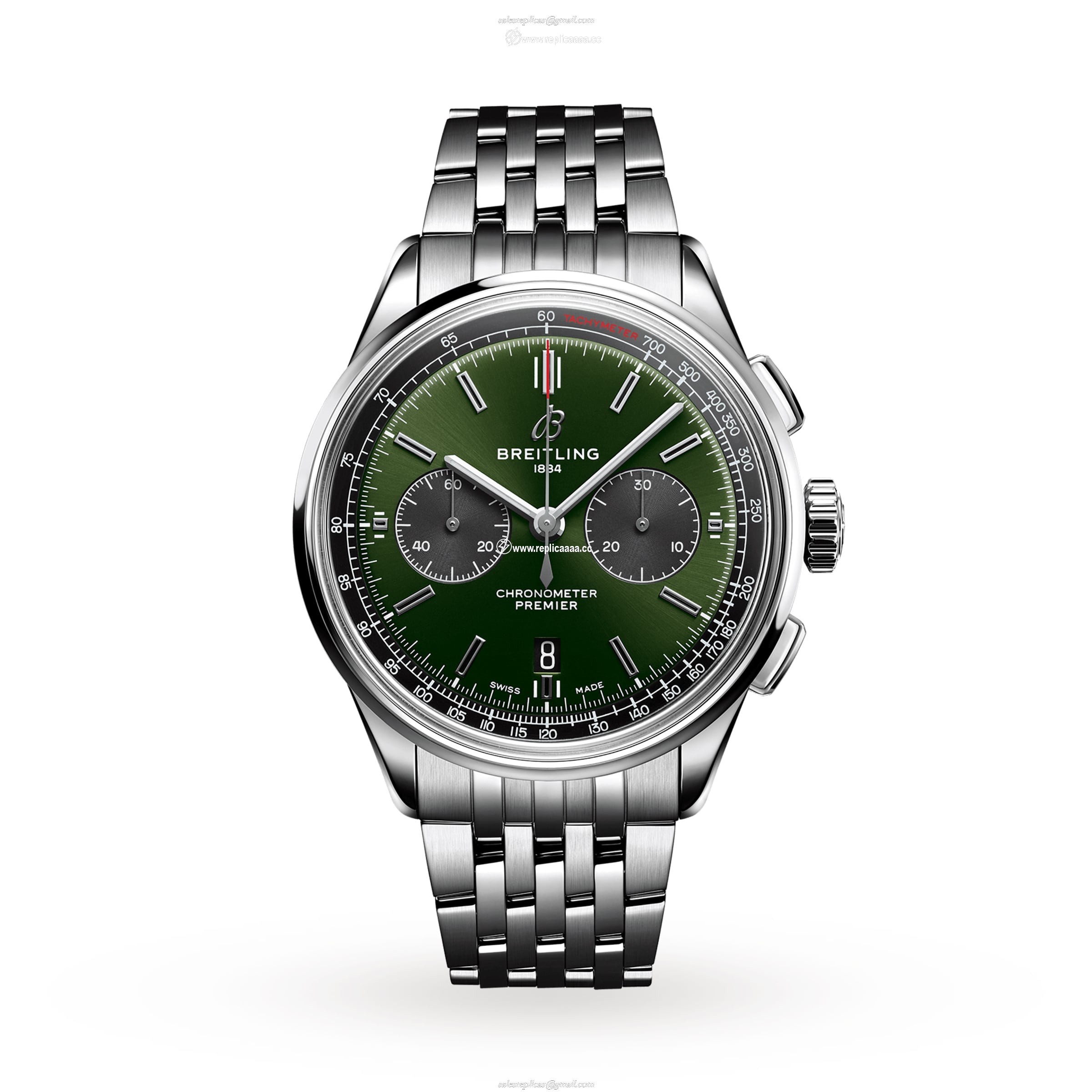 Breitling Premier B01 Chronograph 42 Stainless Steel details AB0118221L1A1