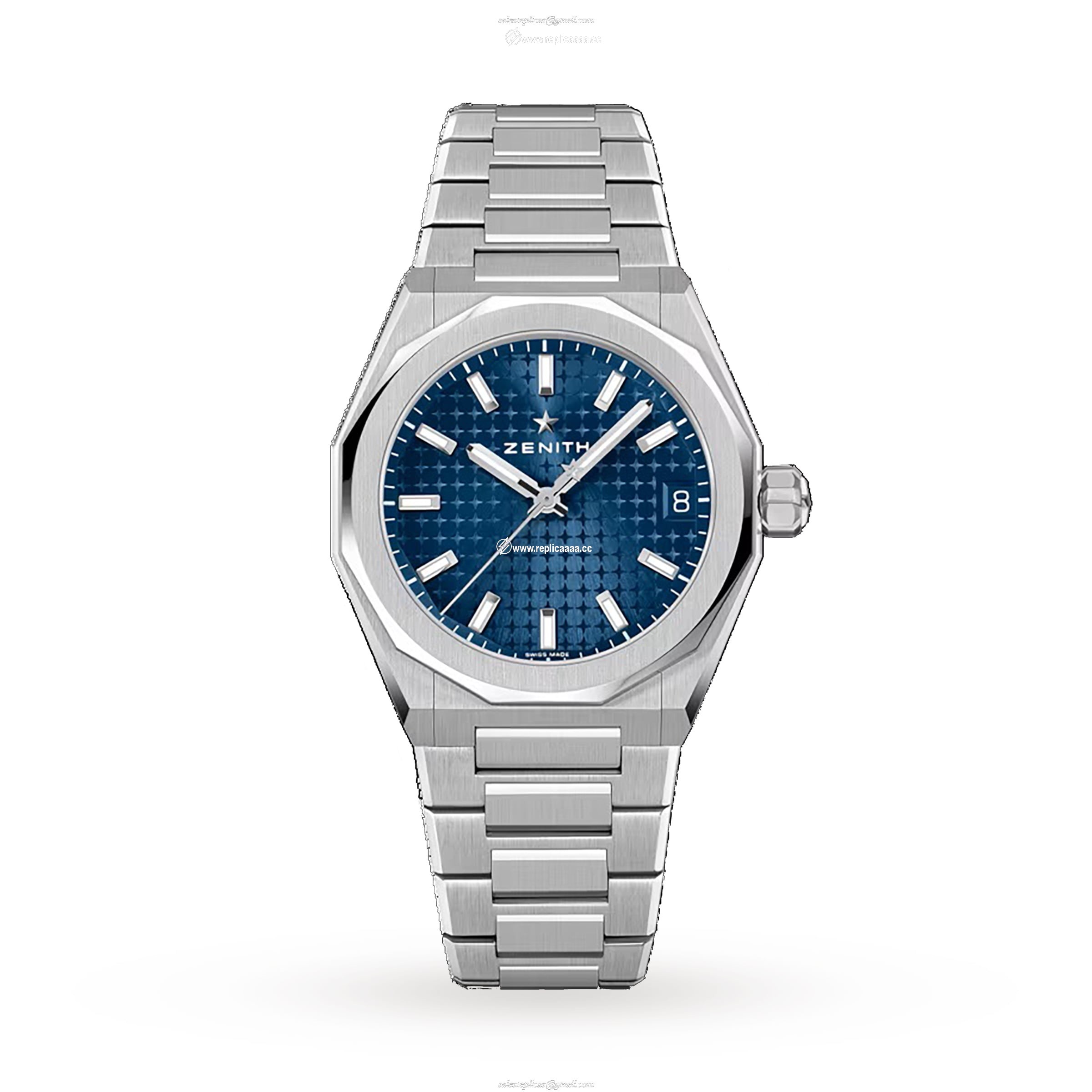 Zenith Defy Skyline 36mm Steel Automatic details - Blue 03.9400.670/51.I001 1 Zenith Defy Skyline 36mm Steel Automatic details - Blue 03.9400.670/51.I001