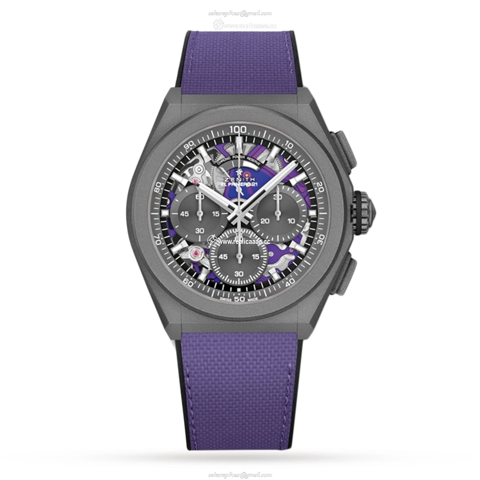 Zenith Defy El Primero 21 Ultraviolet 44mm Mens details 97.9001.9004/80.R922 1 Zenith Defy El Primero 21 Ultraviolet 44mm Mens details 97.9001.9004/80.R922