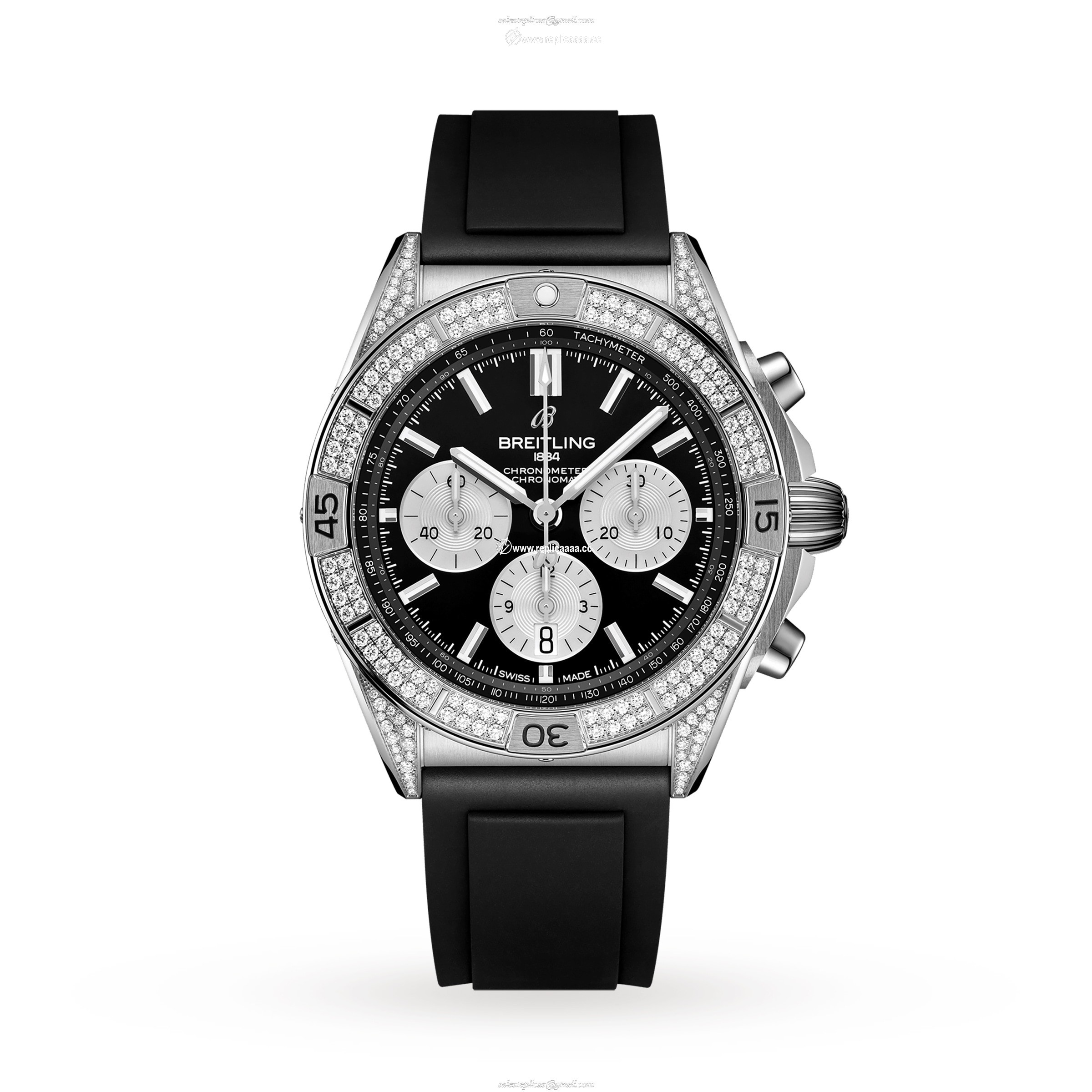 Breitling Chronomat B01 42 Stainless steel (gem-set) Mens details AB0134721B1S1 1 Breitling Chronomat B01 42 Stainless steel (gem-set) Mens details AB0134721B1S1
