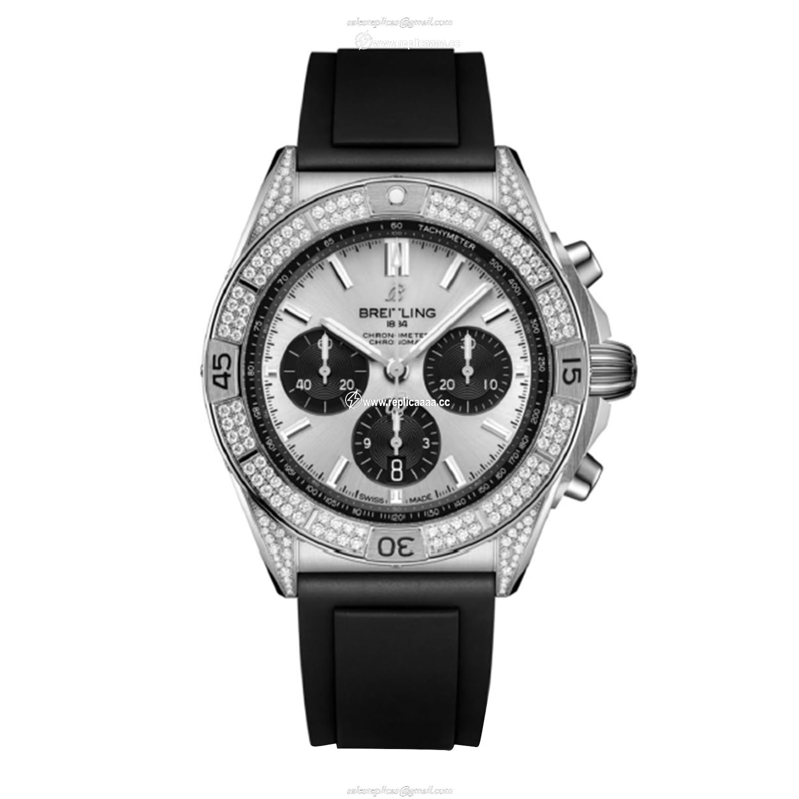 Breitling Chronomat B01 42mm Mens details Silver AB0134721G1S1