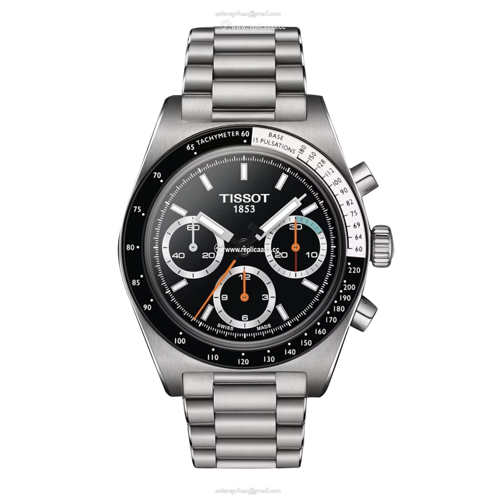 Tissot PR516 Mechanical Chronograph 41mm Mens details Black T1494592105100