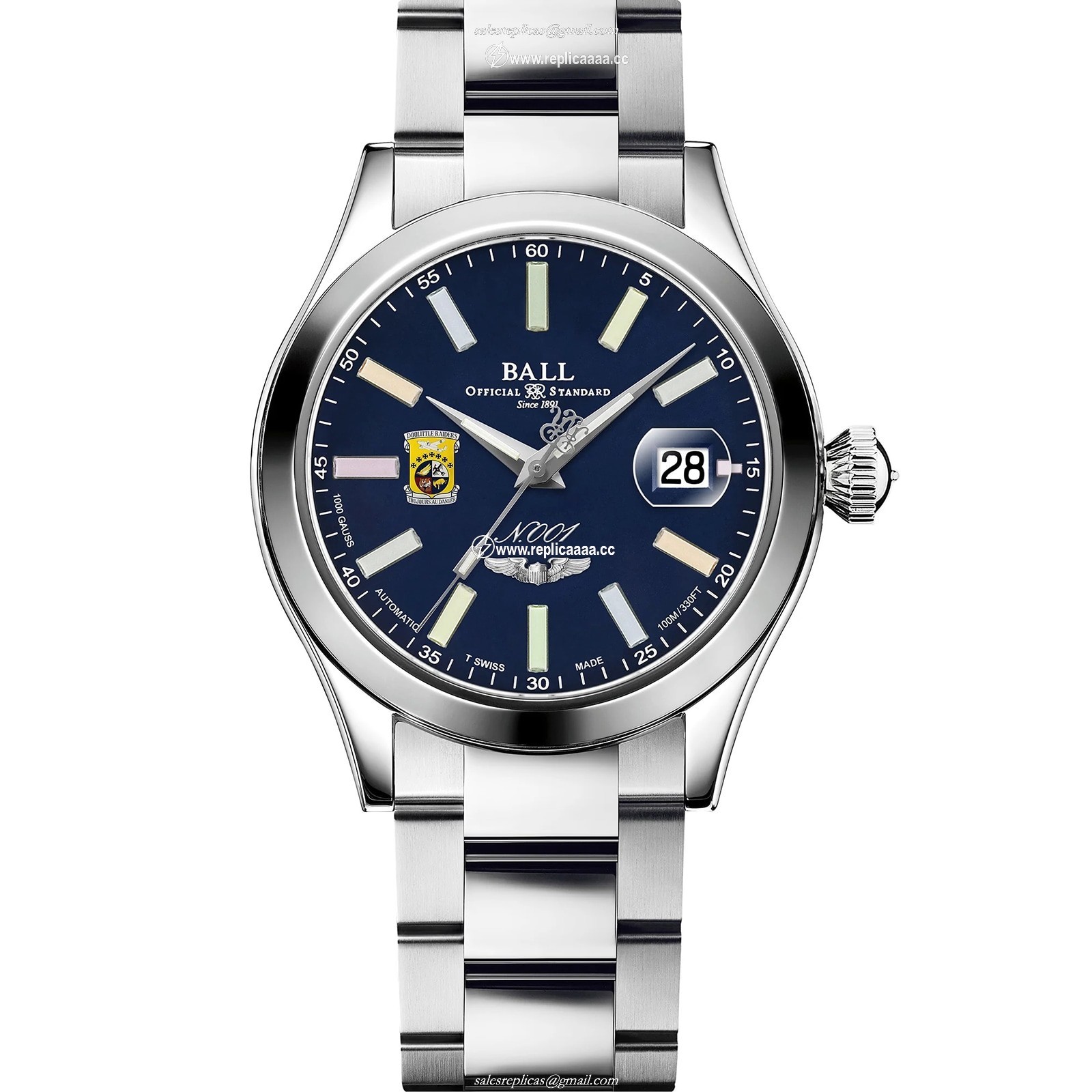 BALL Engineer Master II Doolittle Raiders 40mm Mens Blue NM3000C-S1-BER
