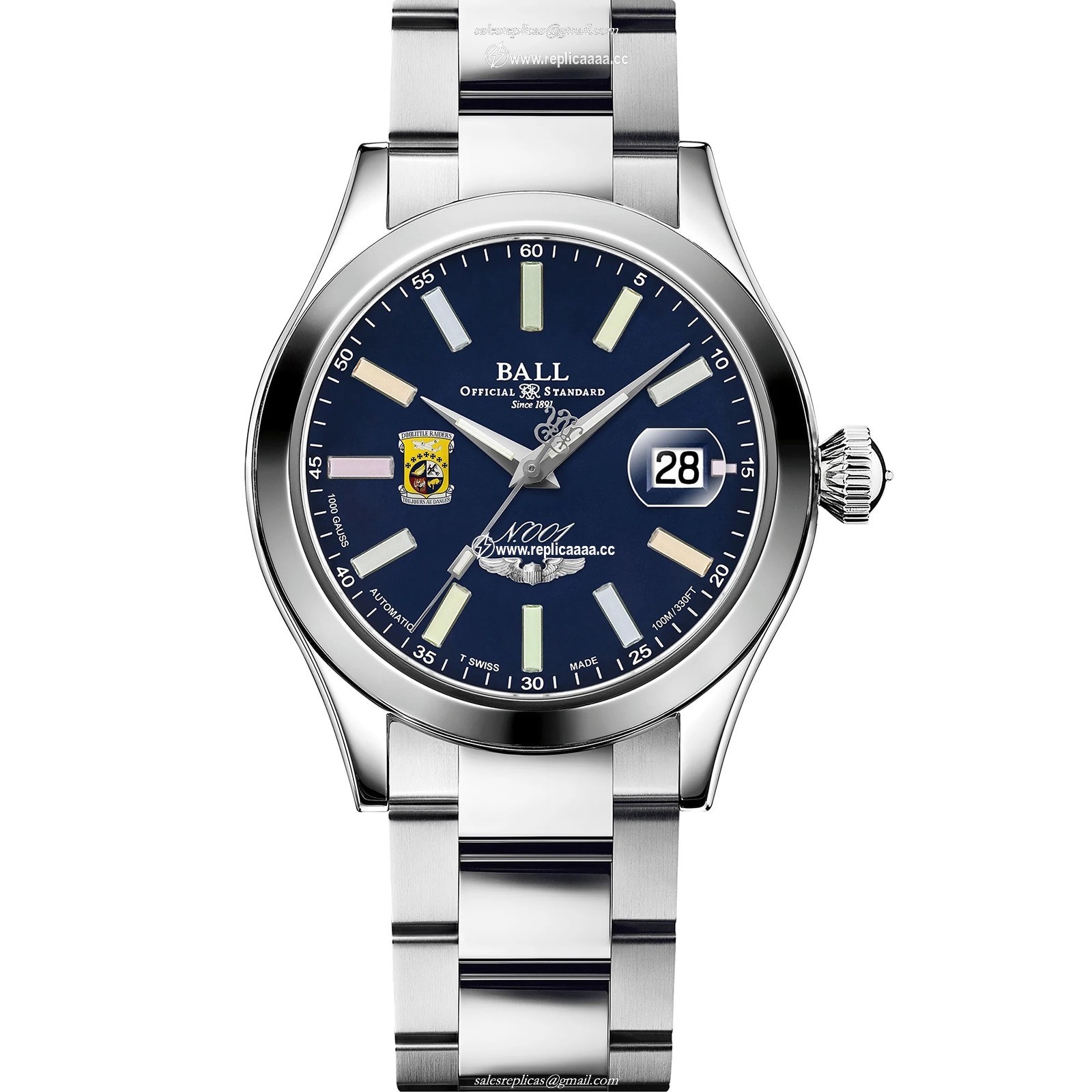 BALL Engineer Master II Doolittle Raiders 40mm Mens Blue NM3000C-S1-BE 1 BALL Engineer Master II Doolittle Raiders 40mm Mens Blue NM3000C-S1-BE