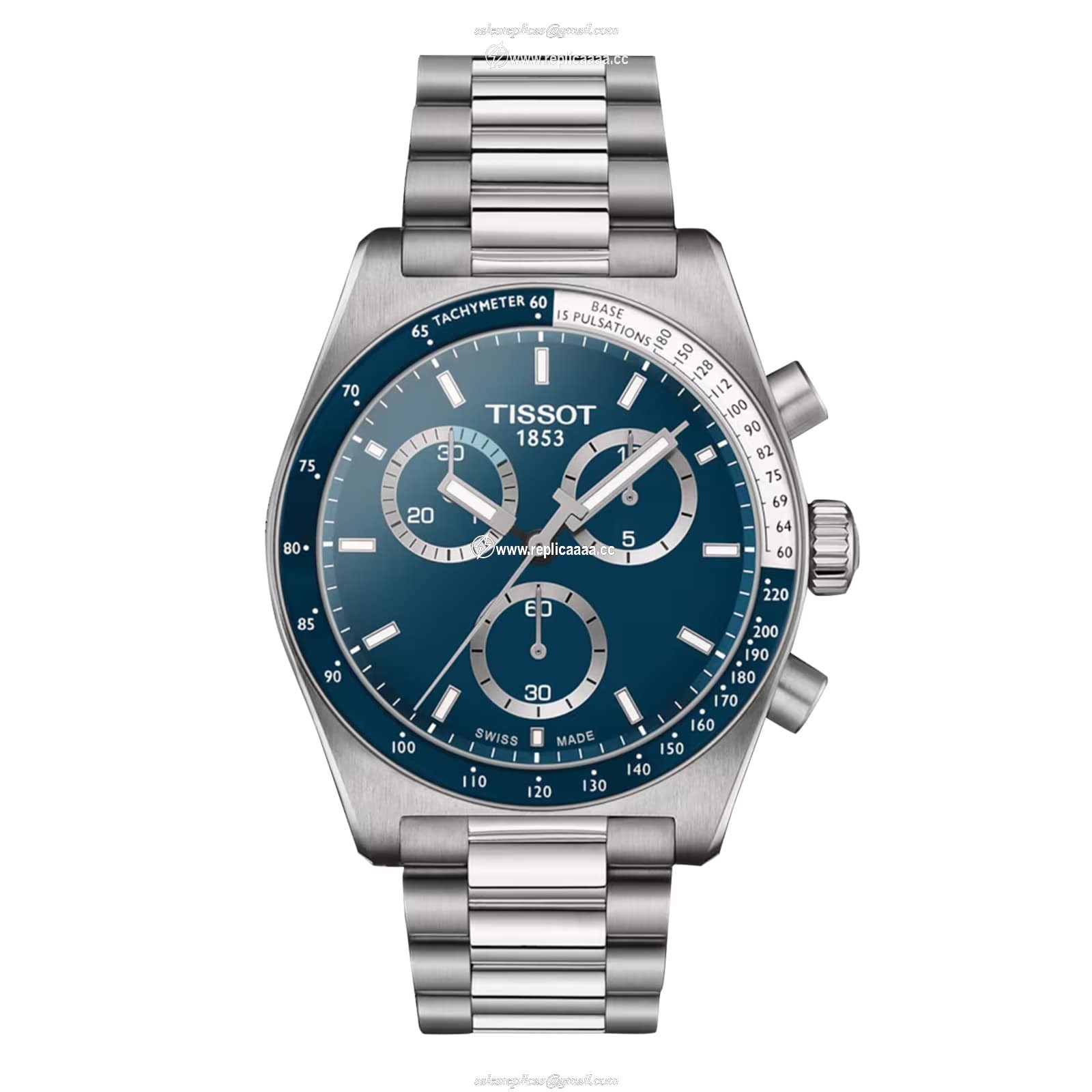 Tissot PR516 Chronograph 40mm Mens details Blue T1494171104100