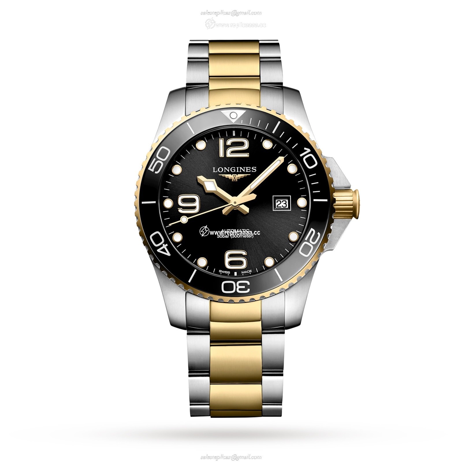 Longines HydroConquest 43mm Mens details Black L37823567 1 Longines HydroConquest 43mm Mens details Black L37823567