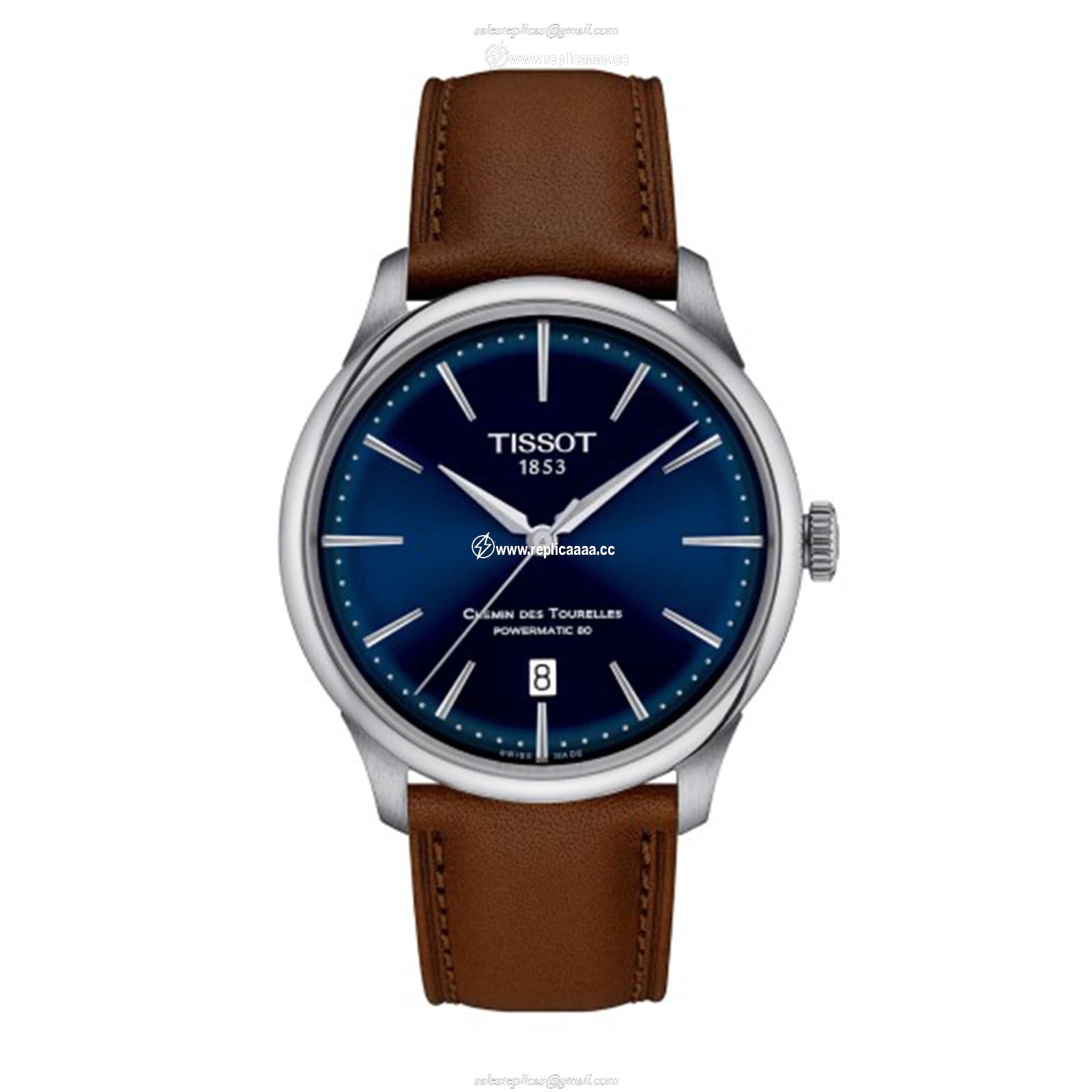 Tissot Chemin Des Tourelles Powermatic 80 39mm Mens details - Dark Blue T1398071604100 1 Tissot Chemin Des Tourelles Powermatic 80 39mm Mens details - Dark Blue T1398071604100