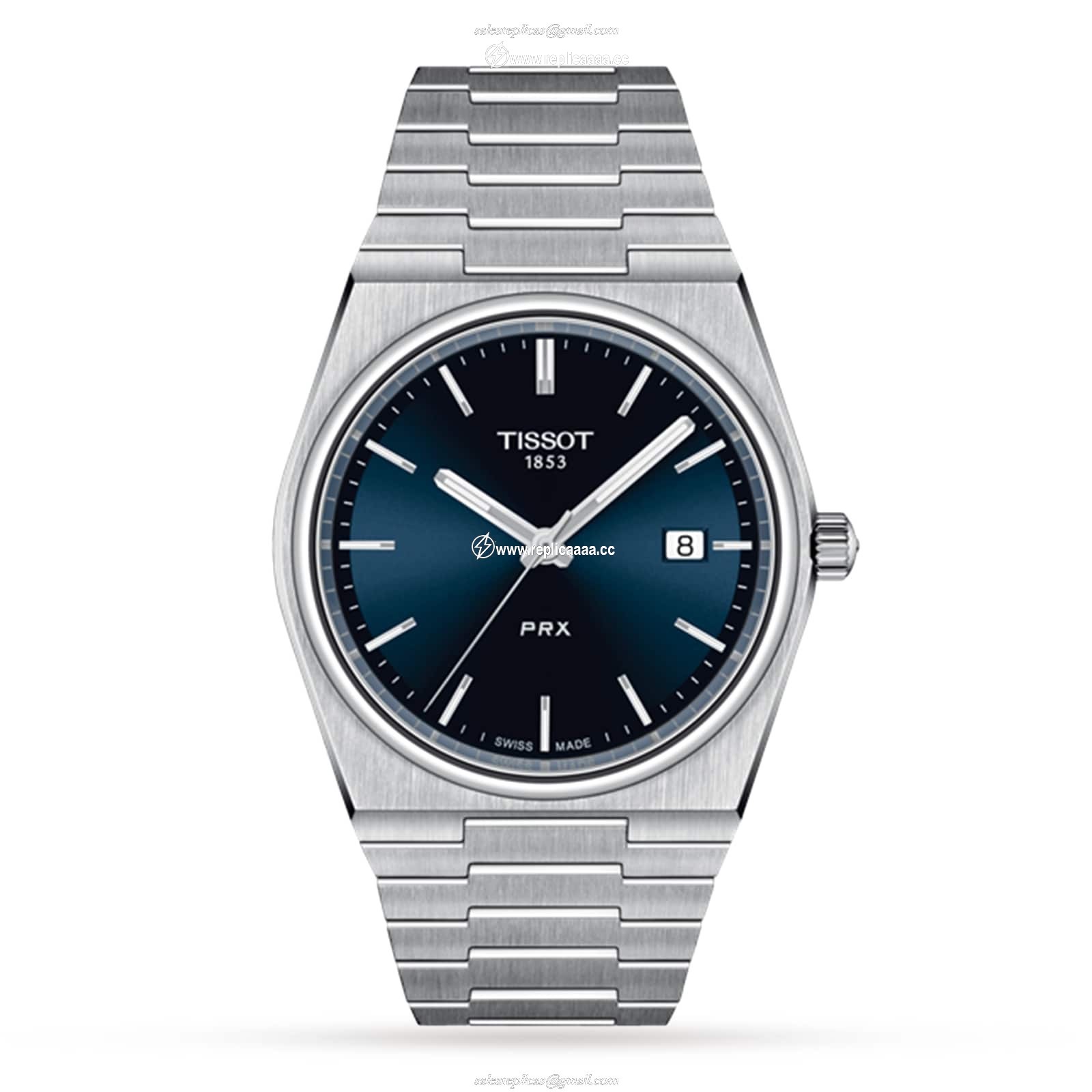 Tissot T-Classic PRX 39.5mm Mens details Blue T1374101104100 1 Tissot T-Classic PRX 39.5mm Mens details Blue T1374101104100