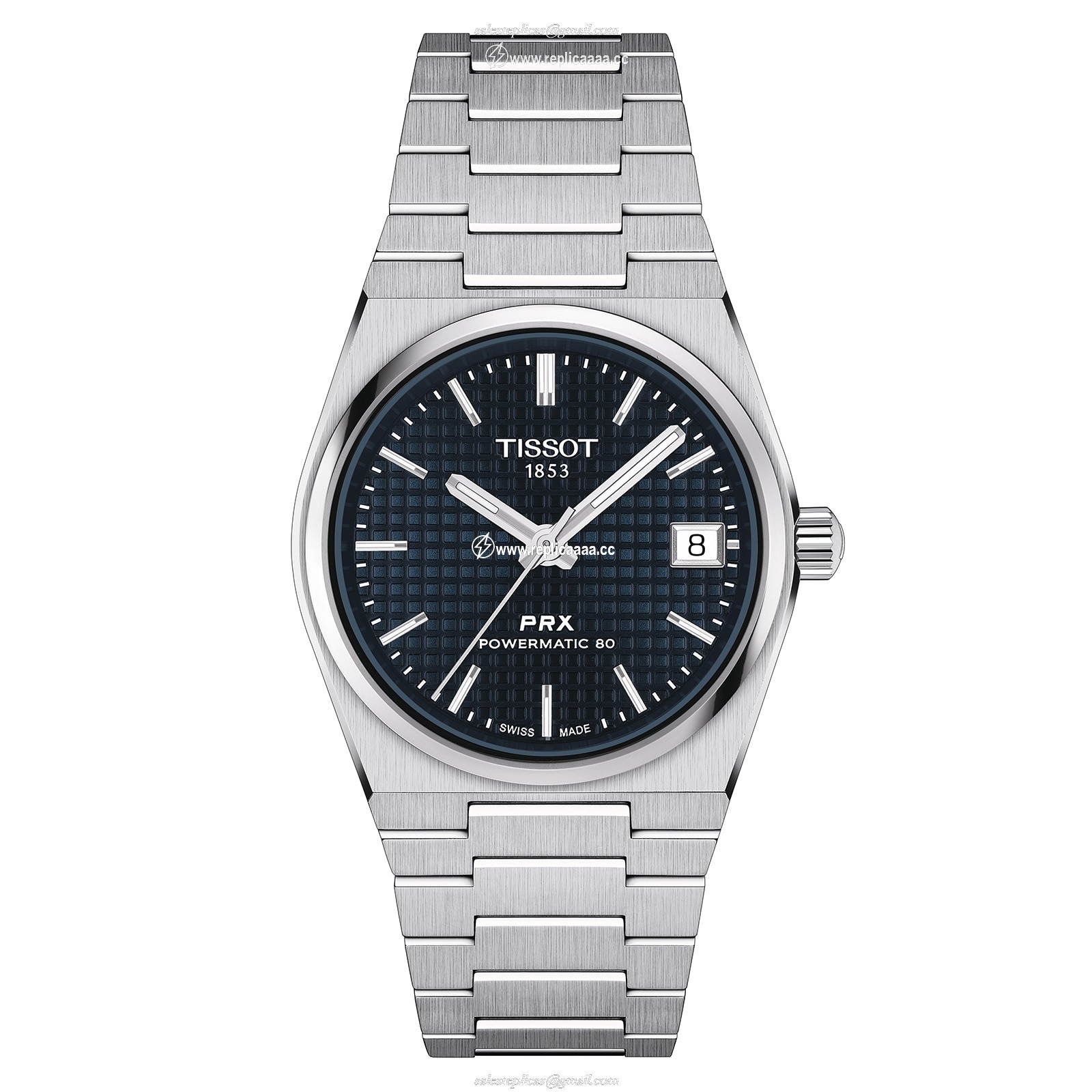 Tissot PRX Powermatic 80 35mm Unisex details Blue T1372071104100 1 Tissot PRX Powermatic 80 35mm Unisex details Blue T1372071104100
