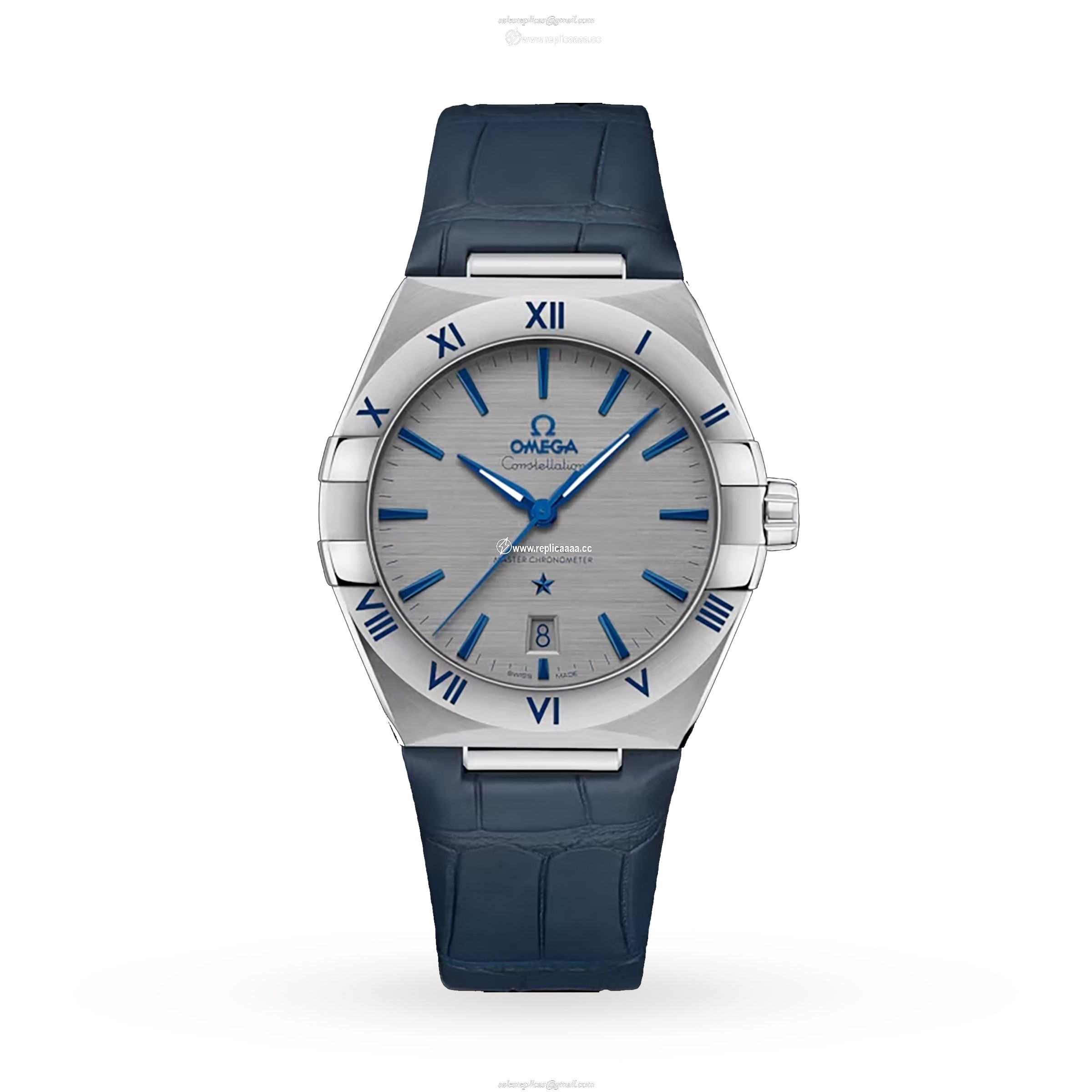 Omega Constellation 39mm Steel On Leather Strap O13113392006002 1 Omega Constellation 39mm Steel On Leather Strap O13113392006002