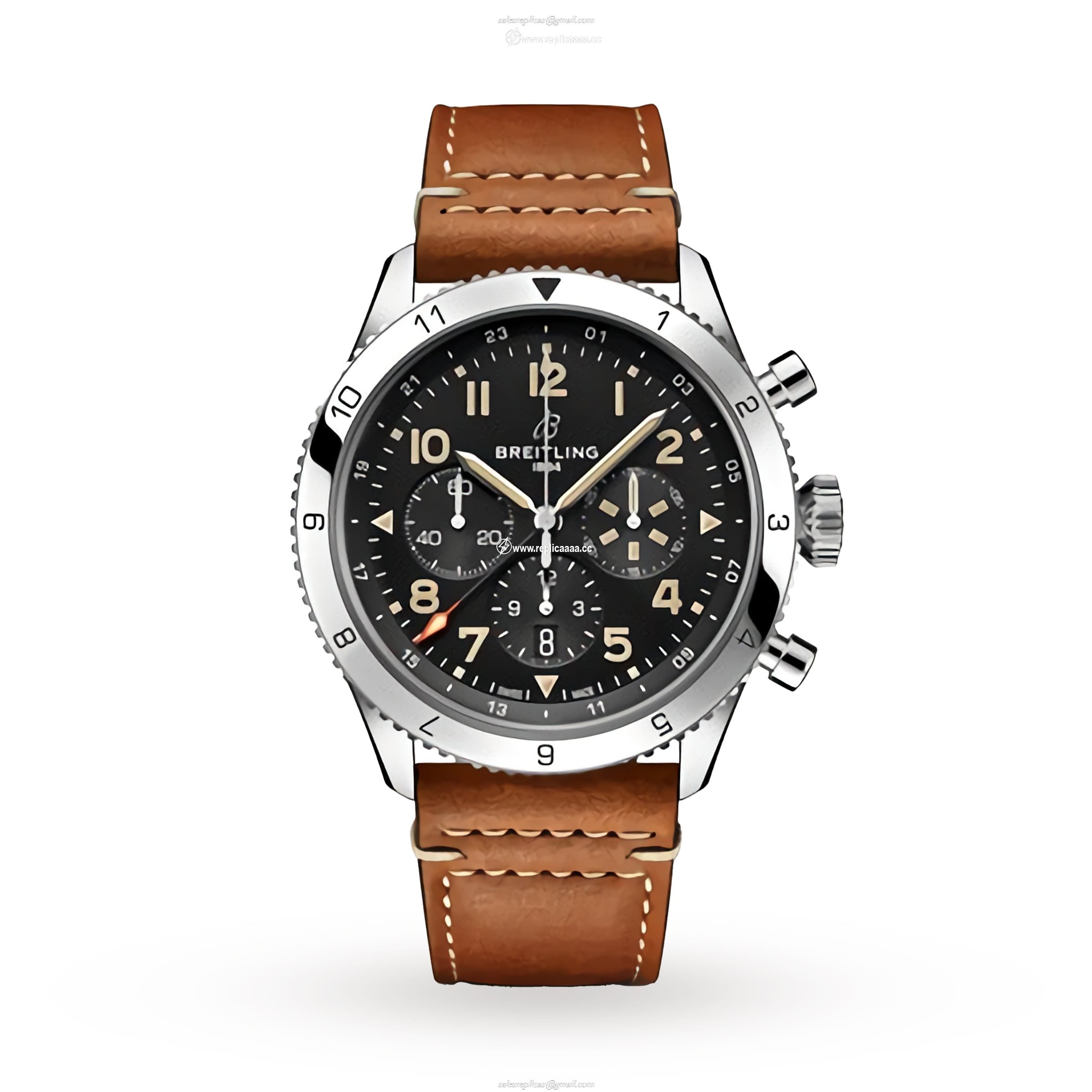 Breitling Super AVI B04 Chronograph GMT 46 P-51 Mustang details AB04453A1B1X1 1 Breitling Super AVI B04 Chronograph GMT 46 P-51 Mustang details AB04453A1B1X1