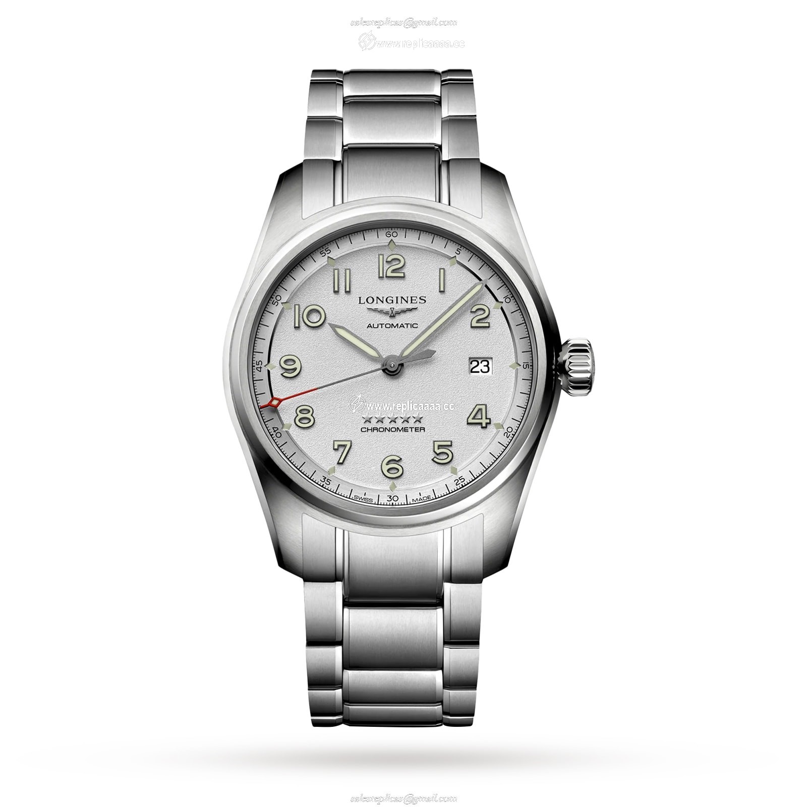 Longines Spirit 40mm Mens details Silver L38104736 1 Longines Spirit 40mm Mens details Silver L38104736