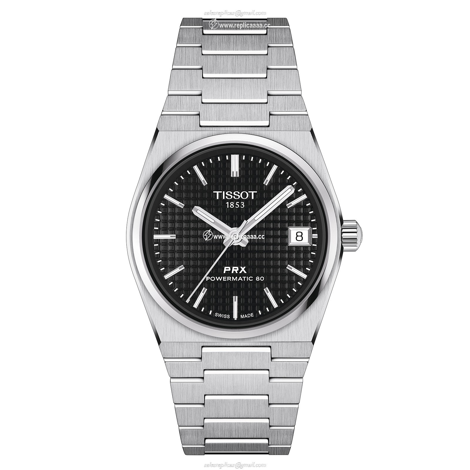 Tissot PRX Powermatic 80 35mm Unisex details Black T1372071105100
