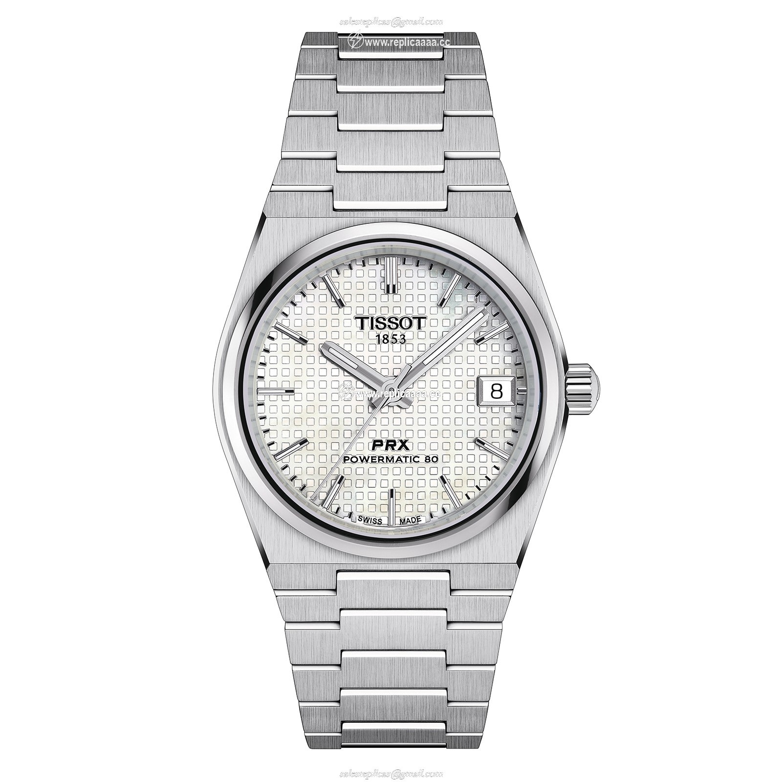 Tissot PRX Powermatic 80 35mm Unisex details White T1372071111100