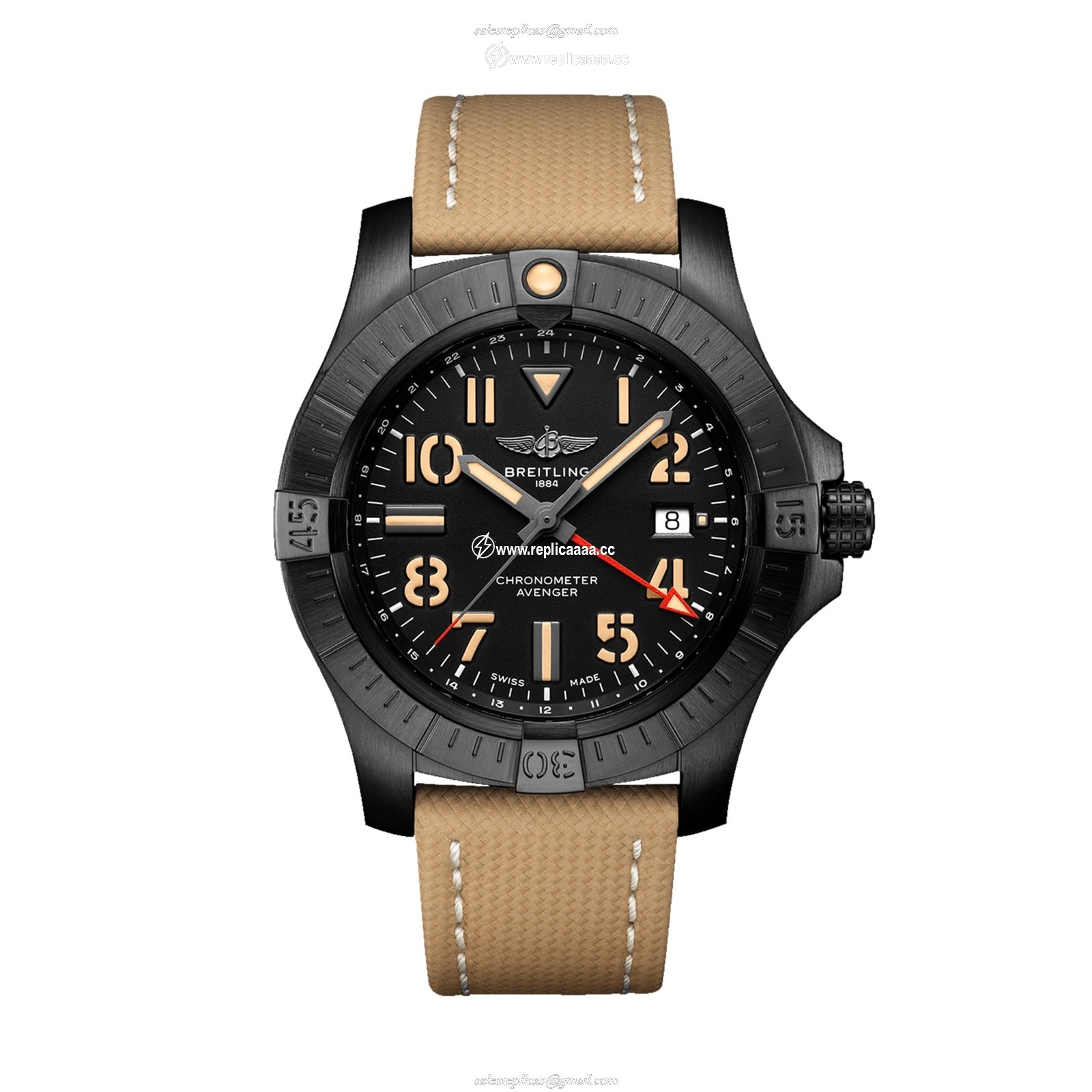 Breitling Avenger Automatic GMT 45 Night Mission details V32395101B1X1 1 Breitling Avenger Automatic GMT 45 Night Mission details V32395101B1X1