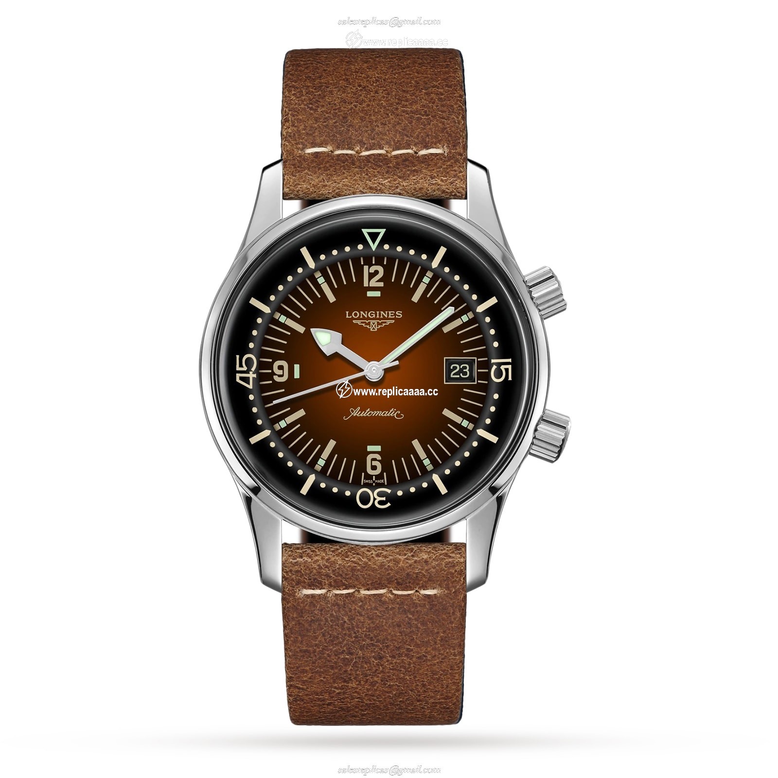 Longines Legend Diver 42mm Mens details L37744602 1 Longines Legend Diver 42mm Mens details L37744602