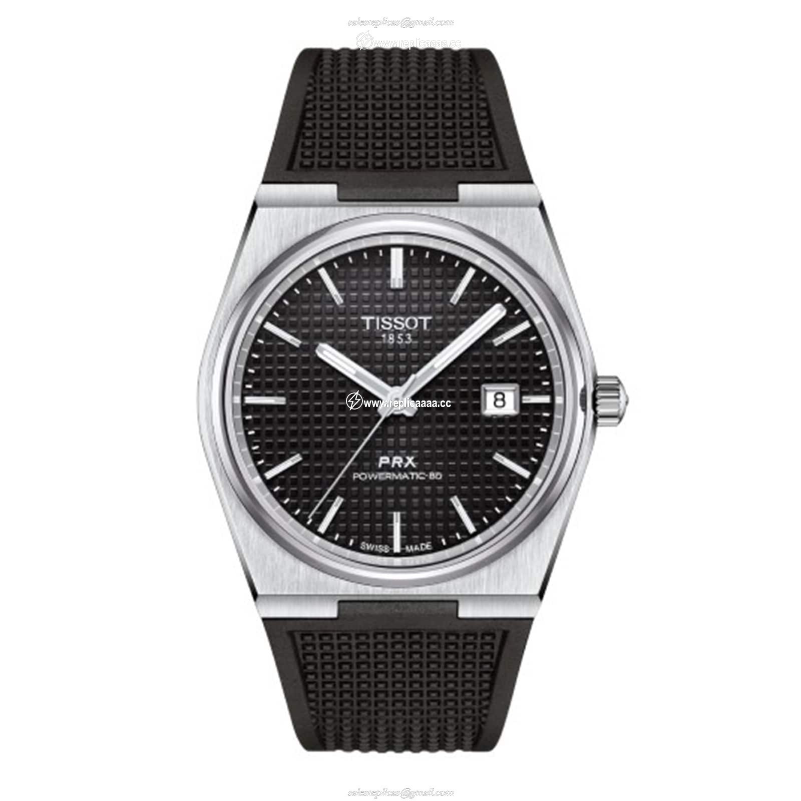 Tissot Powermatic 80 40mm Mens details Black T1374071705100 1 Tissot Powermatic 80 40mm Mens details Black T1374071705100