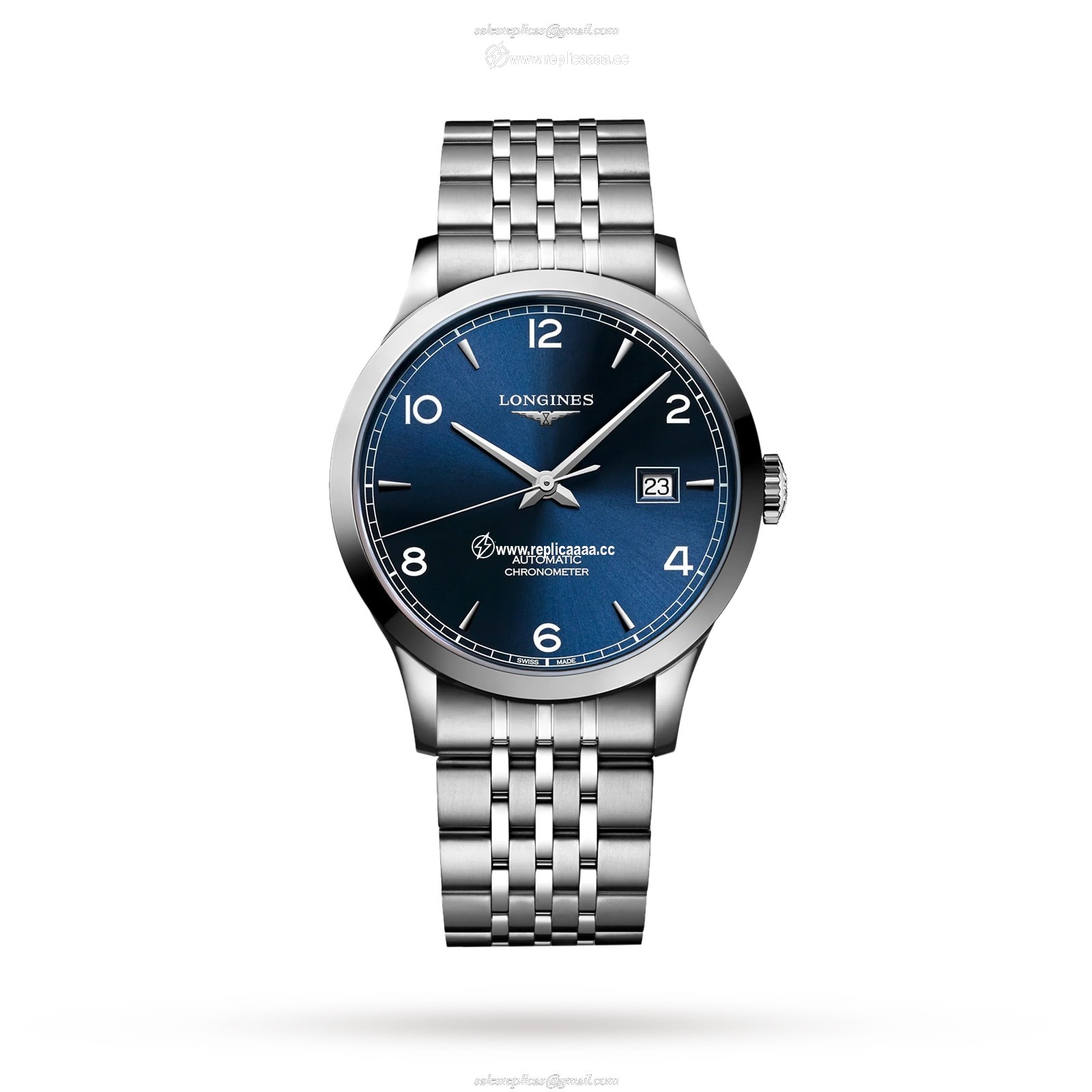 Longines Record 40mm Mens details Sunray Blue L28214966 1 Longines Record 40mm Mens details Sunray Blue L28214966