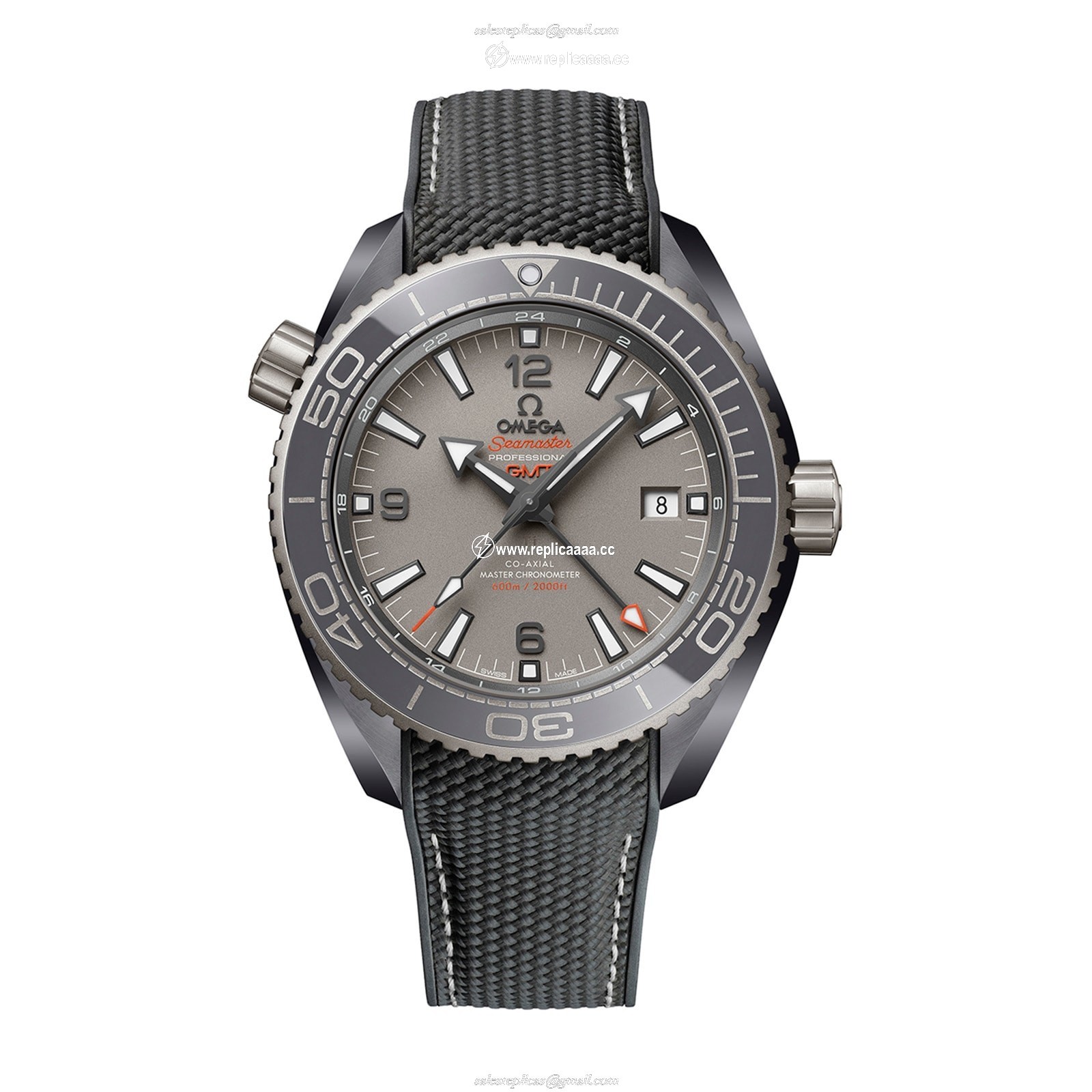 Omega Seamaster Planet Ocean 600M Co-Axial Master Chronometer GMT 45.5mm Mens details Grey O21592462299002