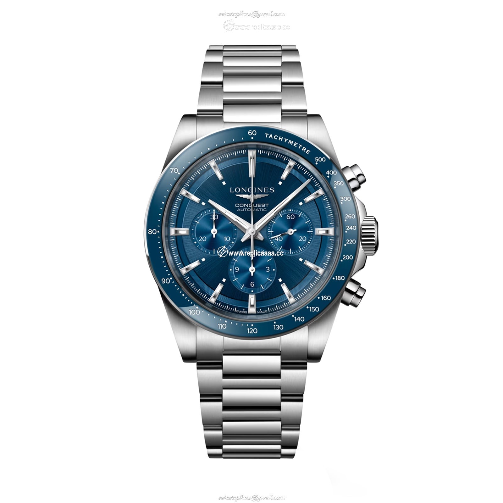 Longines Conquest 42mm Mens details Blue L38354926 1 Longines Conquest 42mm Mens details Blue L38354926