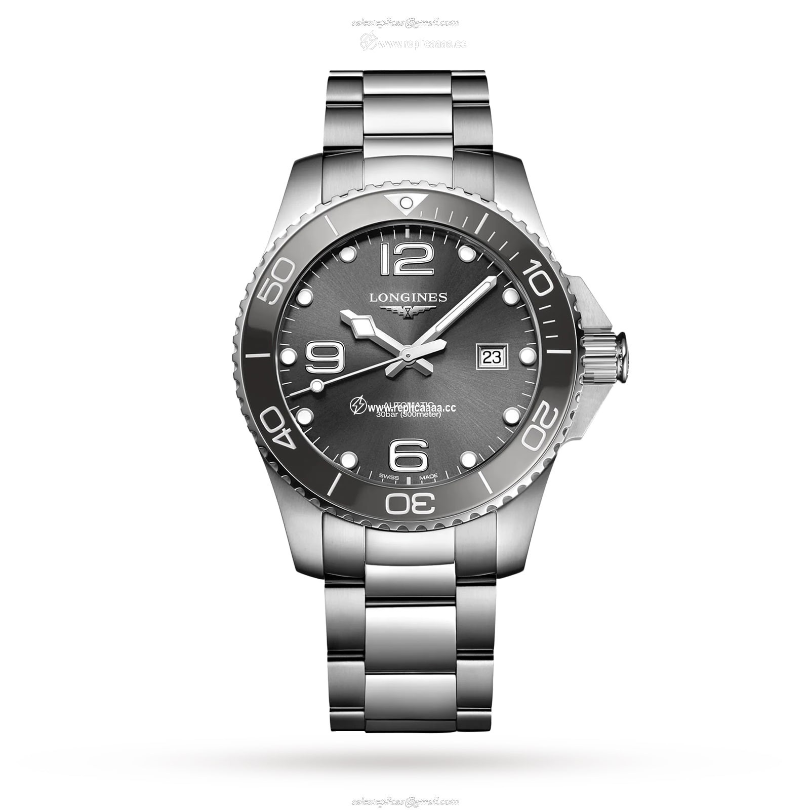 Longines HydroConquest 43mm Mens details Grey L37824766 1 Longines HydroConquest 43mm Mens details Grey L37824766