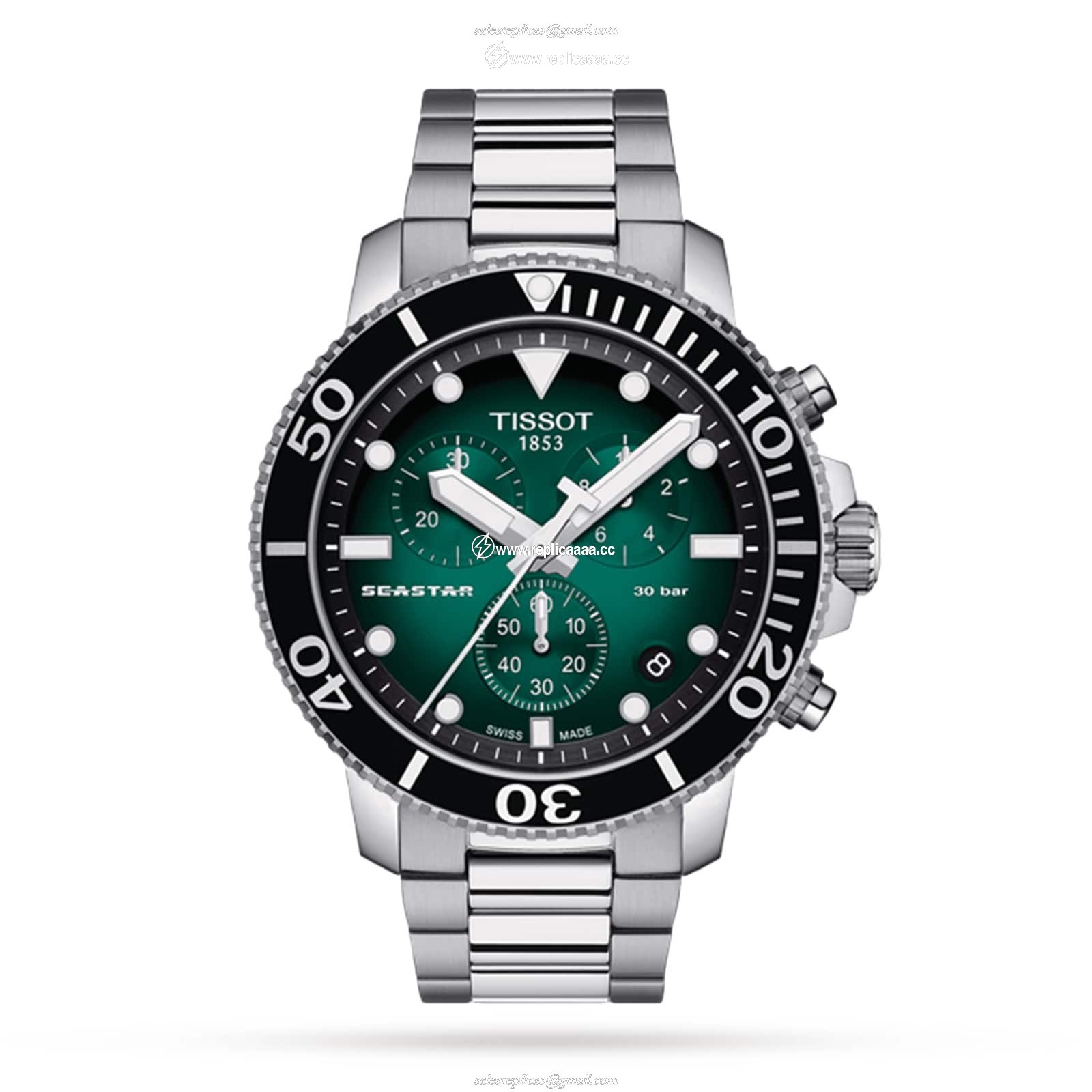 Tissot Seastar 1000 Quartz Chronograph 45.5mm Mens details T1204171109101