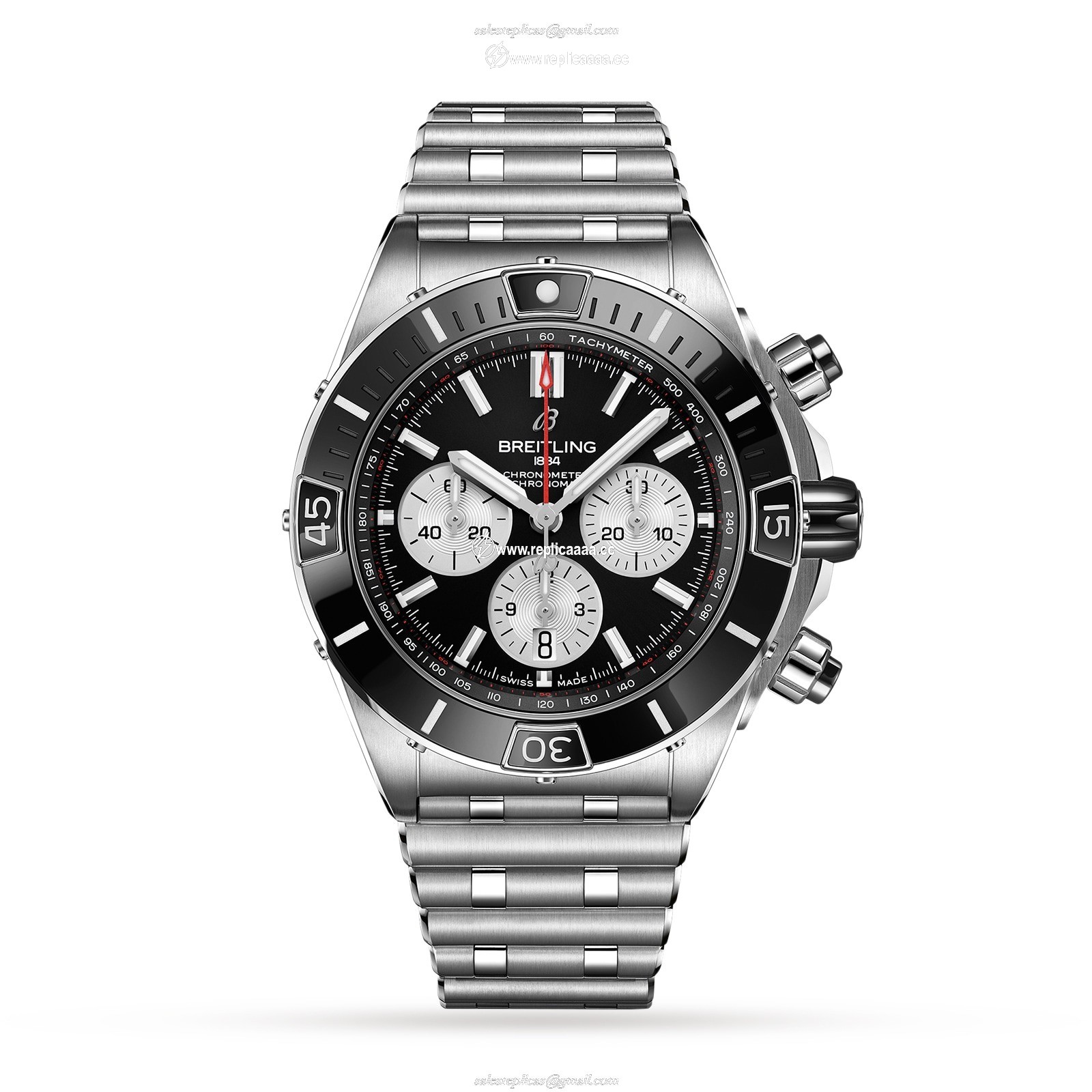 Breitling Super Chronomat B01 44 Stainless Steel details AB0136251B1A1