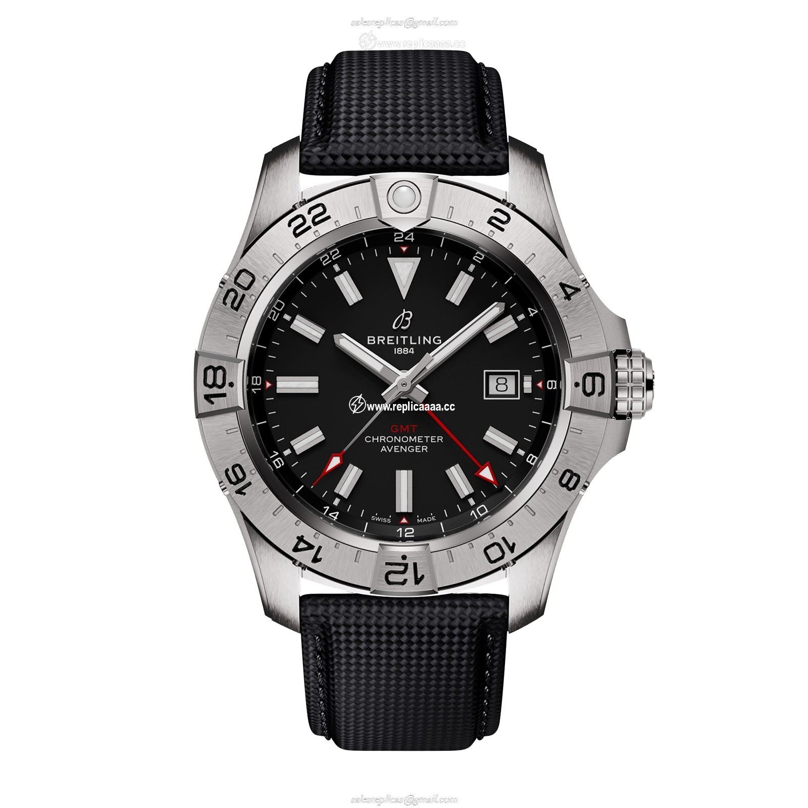 Breitling Avenger Automatic GMT 44mm Mens details Black Leather A32320101B1X1 1 Breitling Avenger Automatic GMT 44mm Mens details Black Leather A32320101B1X1