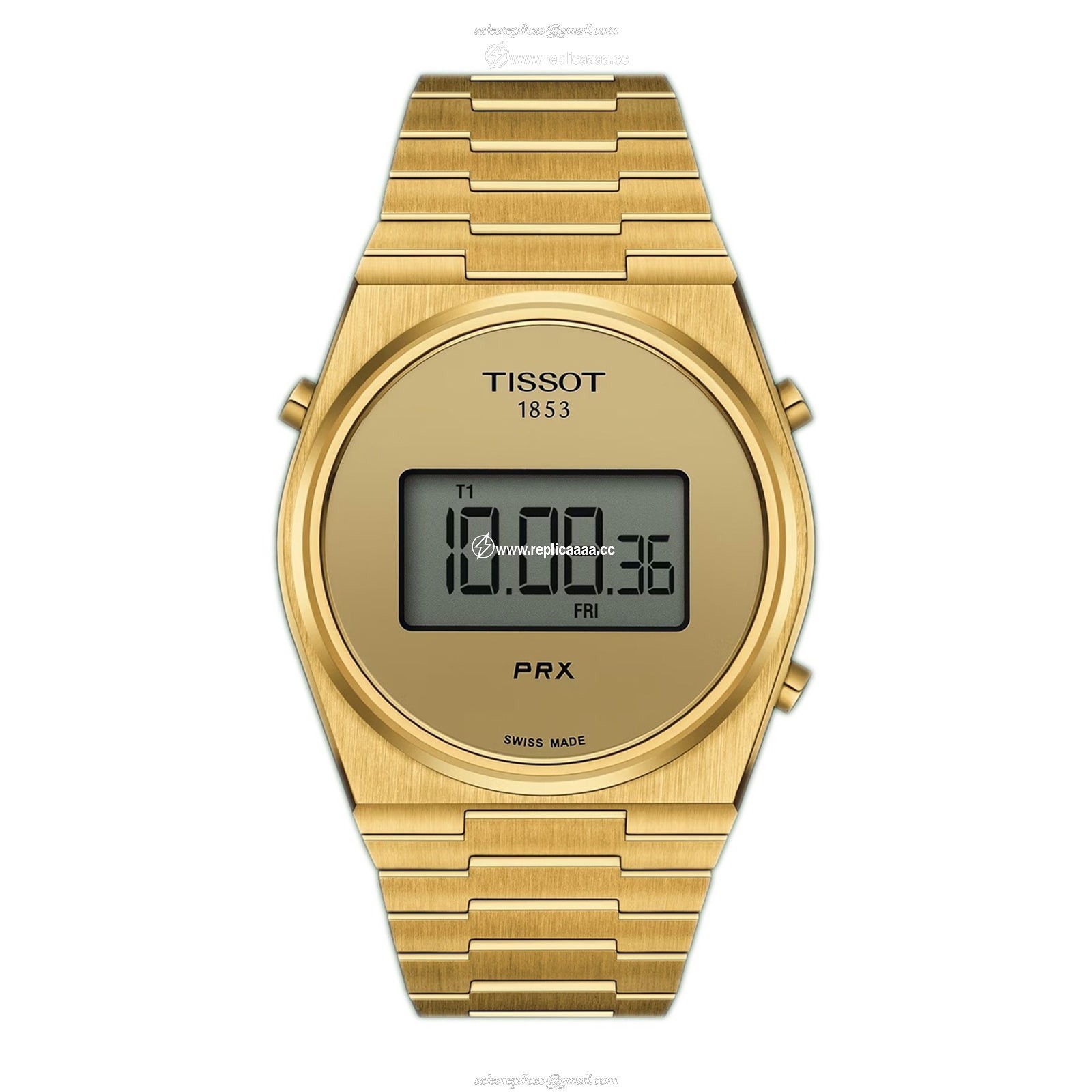 Tissot PRX Digital 40mm Unisex details PVD Yellow Gold T1374633302000 1 Tissot PRX Digital 40mm Unisex details PVD Yellow Gold T1374633302000