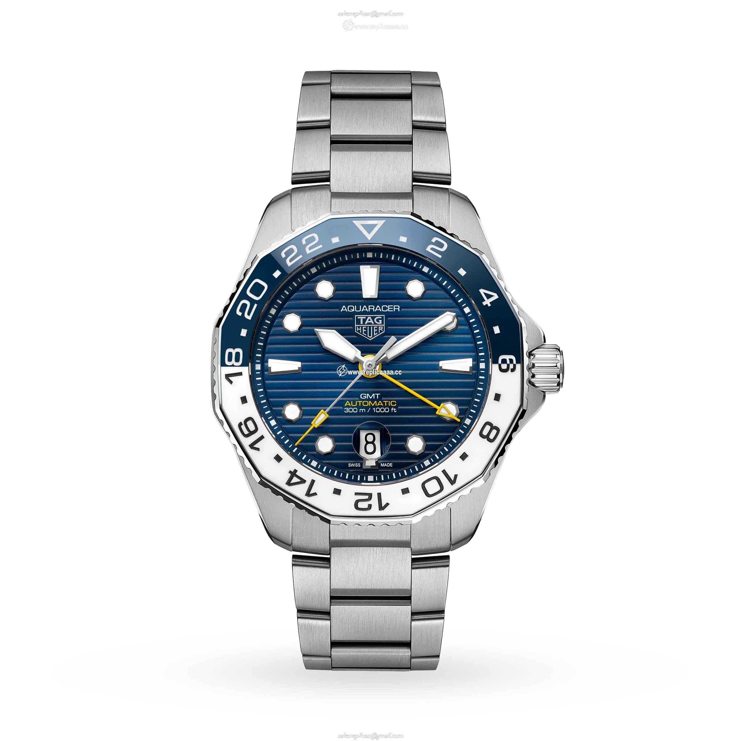 TAG Heuer Aquaracer Professional 300 GMT 43mm Mens details WBP2010.BA0632