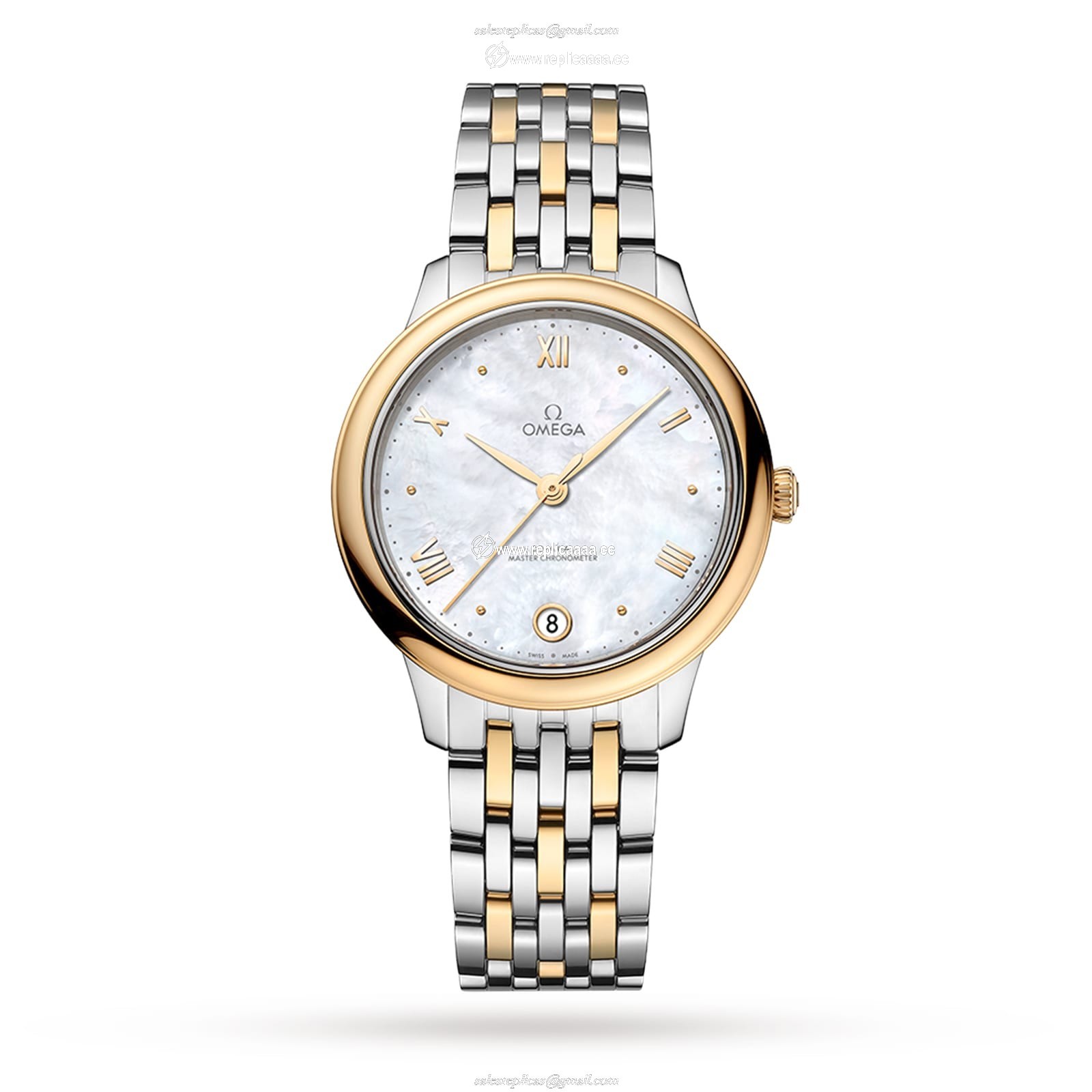 Omega De Ville Prestige Co-Axial Master Chronometer 34mm Ladies details White O43420342005002 1 Omega De Ville Prestige Co-Axial Master Chronometer 34mm Ladies details White O43420342005002