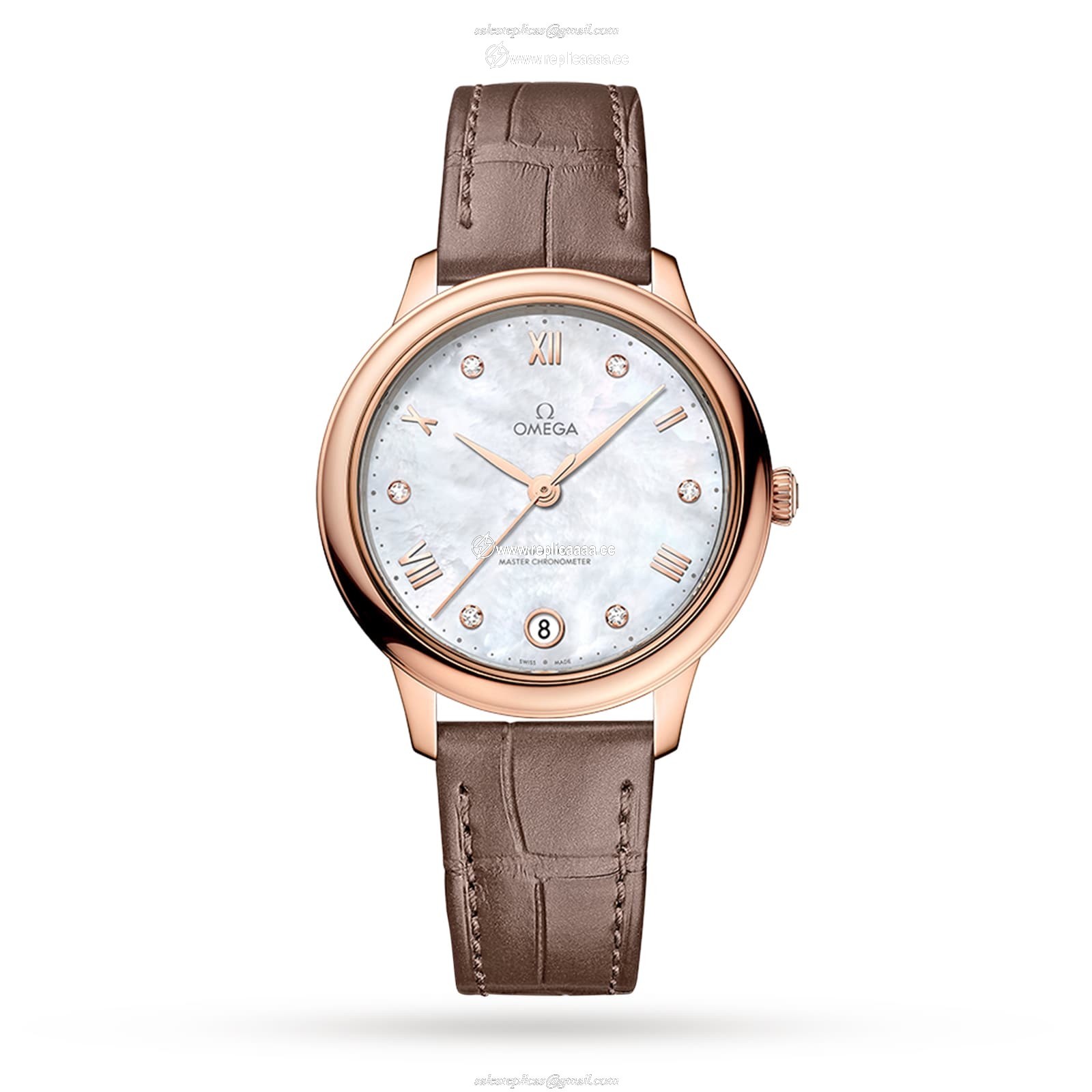 Omega De Ville Prestige Co-Axial Master Chronometer 34mm Ladies details White O43453342055001 1 Omega De Ville Prestige Co-Axial Master Chronometer 34mm Ladies details White O43453342055001