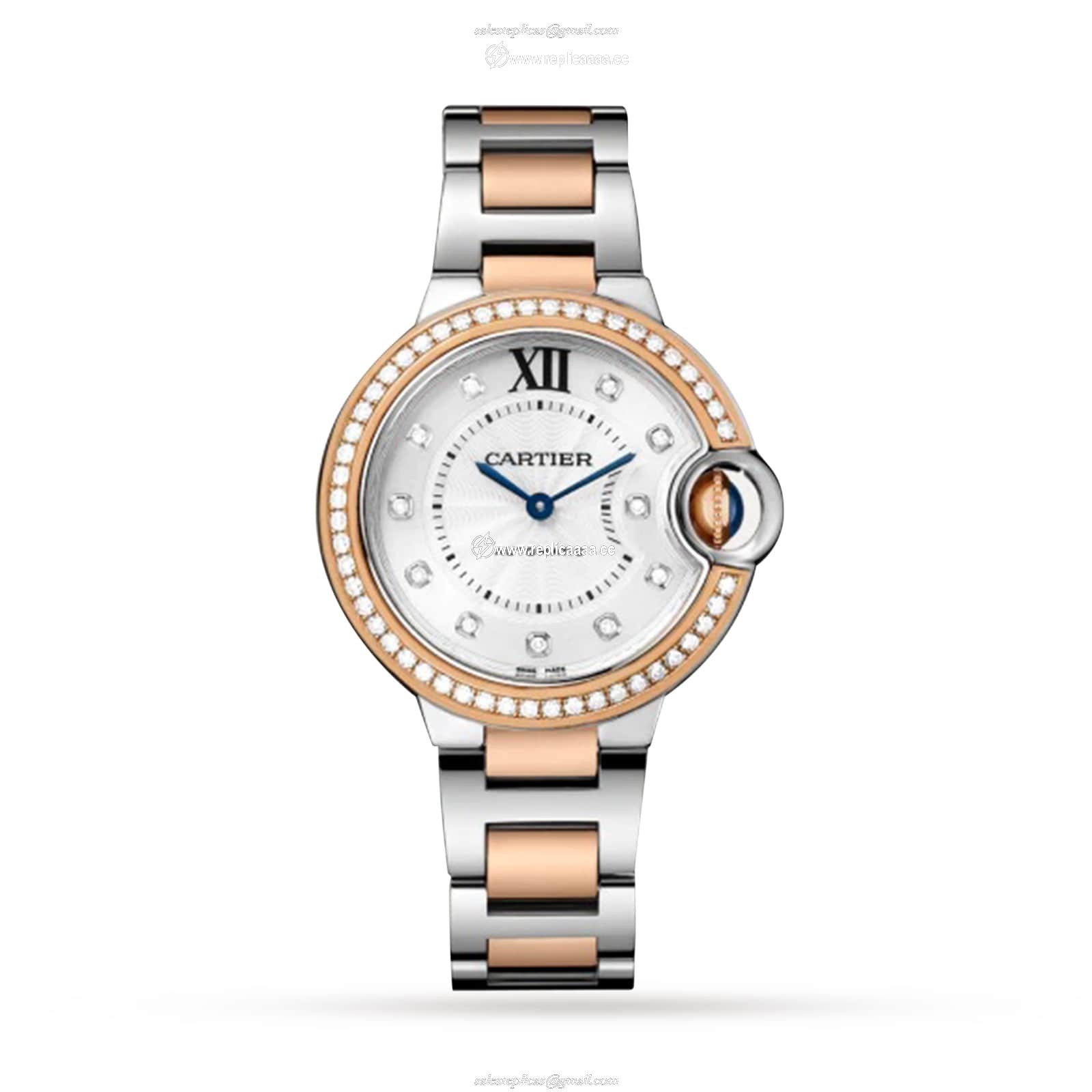 Cartier Ballon Bleu De Cartier details 33mm Mechanical Movement With Automatic Winding Steel Rose Gold W3BB0023 1 Cartier Ballon Bleu De Cartier details 33mm Mechanical Movement With Automatic Winding Steel Rose Gold W3BB0023