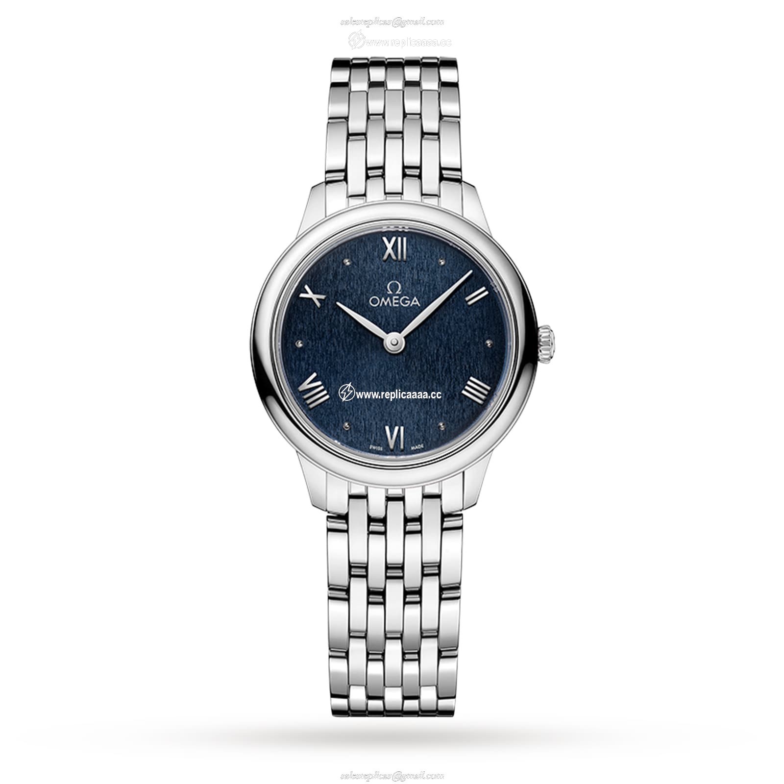 Omega De Ville Prestige Quartz 27.5mm Ladies details Blue O43410286003002 1 Omega De Ville Prestige Quartz 27.5mm Ladies details Blue O43410286003002
