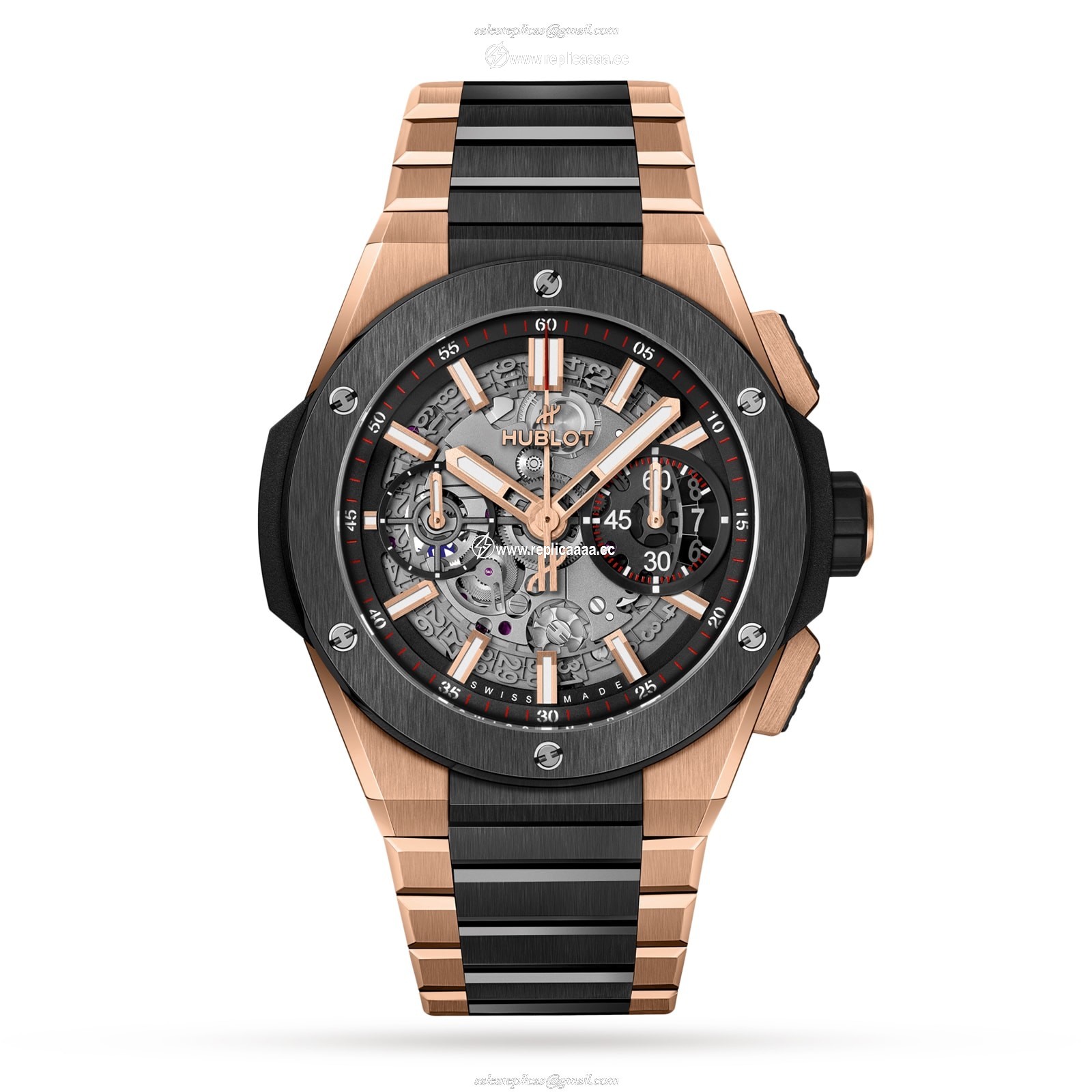 Hublot Big Bang Integrated King Gold Ceramic 42mm Mens details 451.OM.1180.OM 1 Hublot Big Bang Integrated King Gold Ceramic 42mm Mens details 451.OM.1180.OM