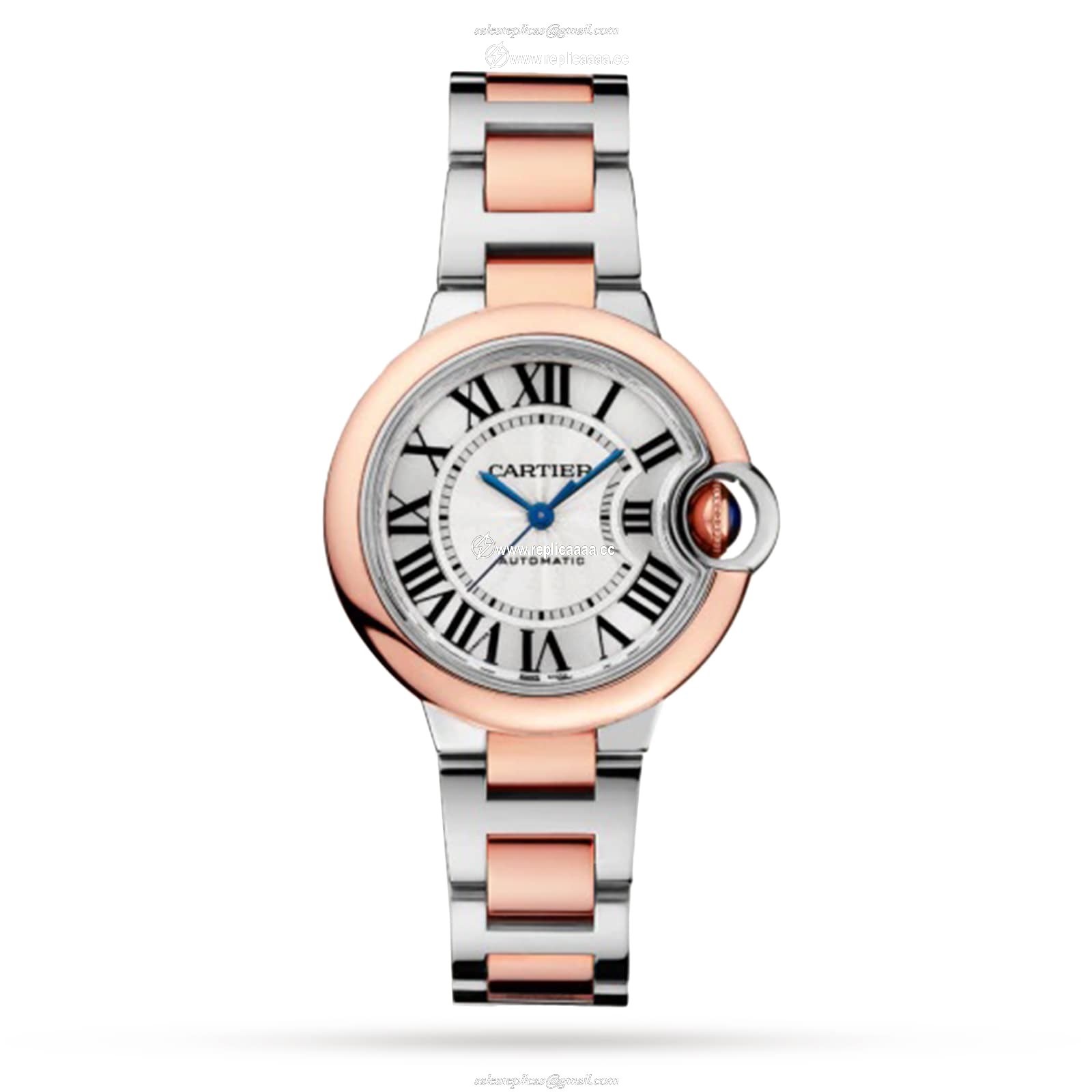 Cartier Ballon Bleu De Cartier details 33mm Mechanical Movement With Automatic Winding Steel Rose Gold W2BB0032