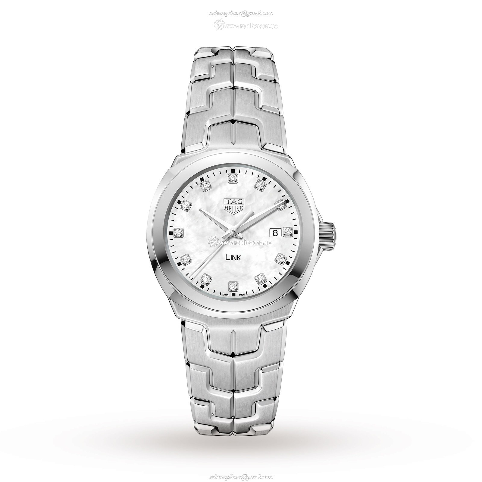 TAG Heuer Link Quartz Date Mother Of Pearl 32mm Ladies details WBC1312.BA0600