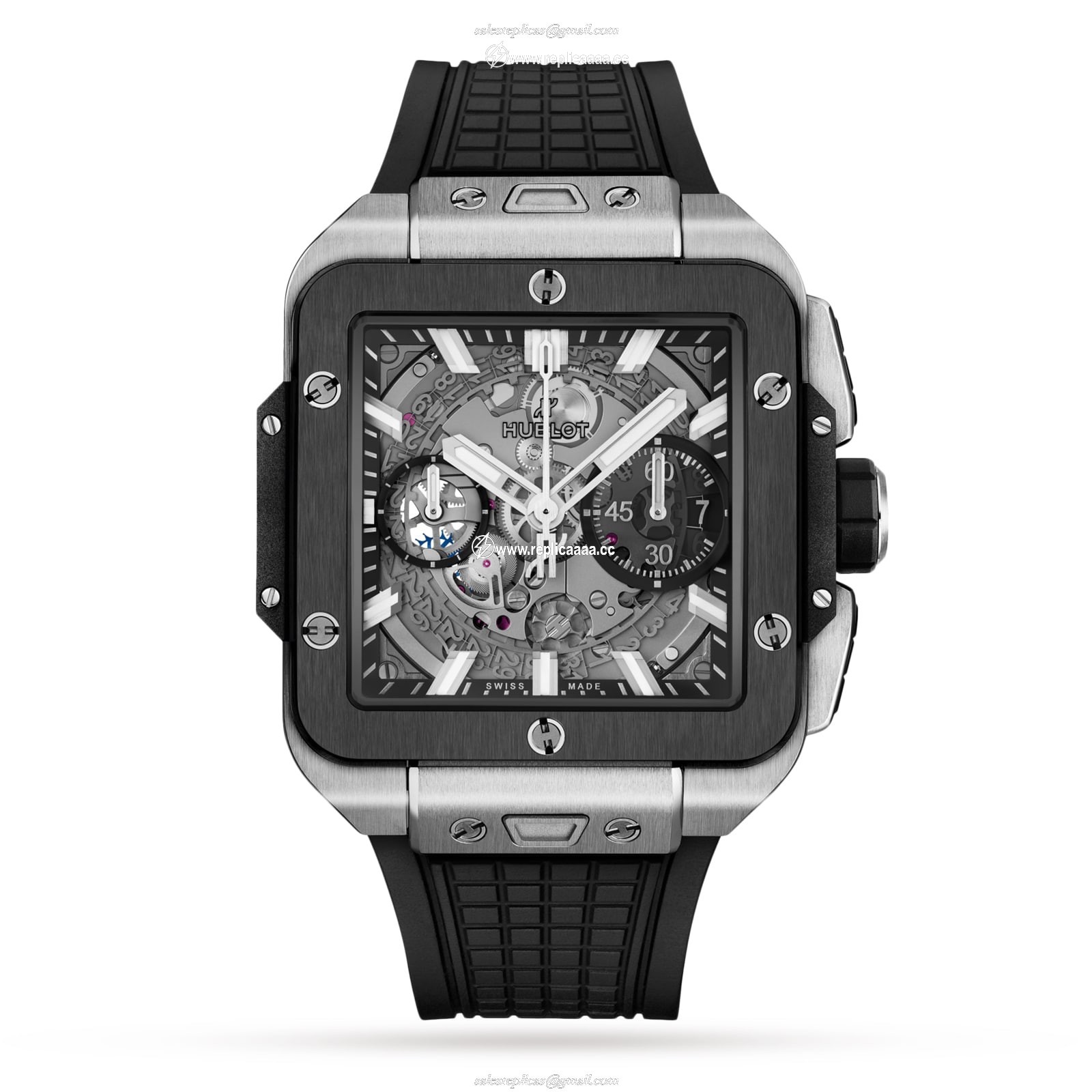 Hublot Square Bang Unico Titanitum Ceramic 42mm Mens details 821.NM.0170.RX