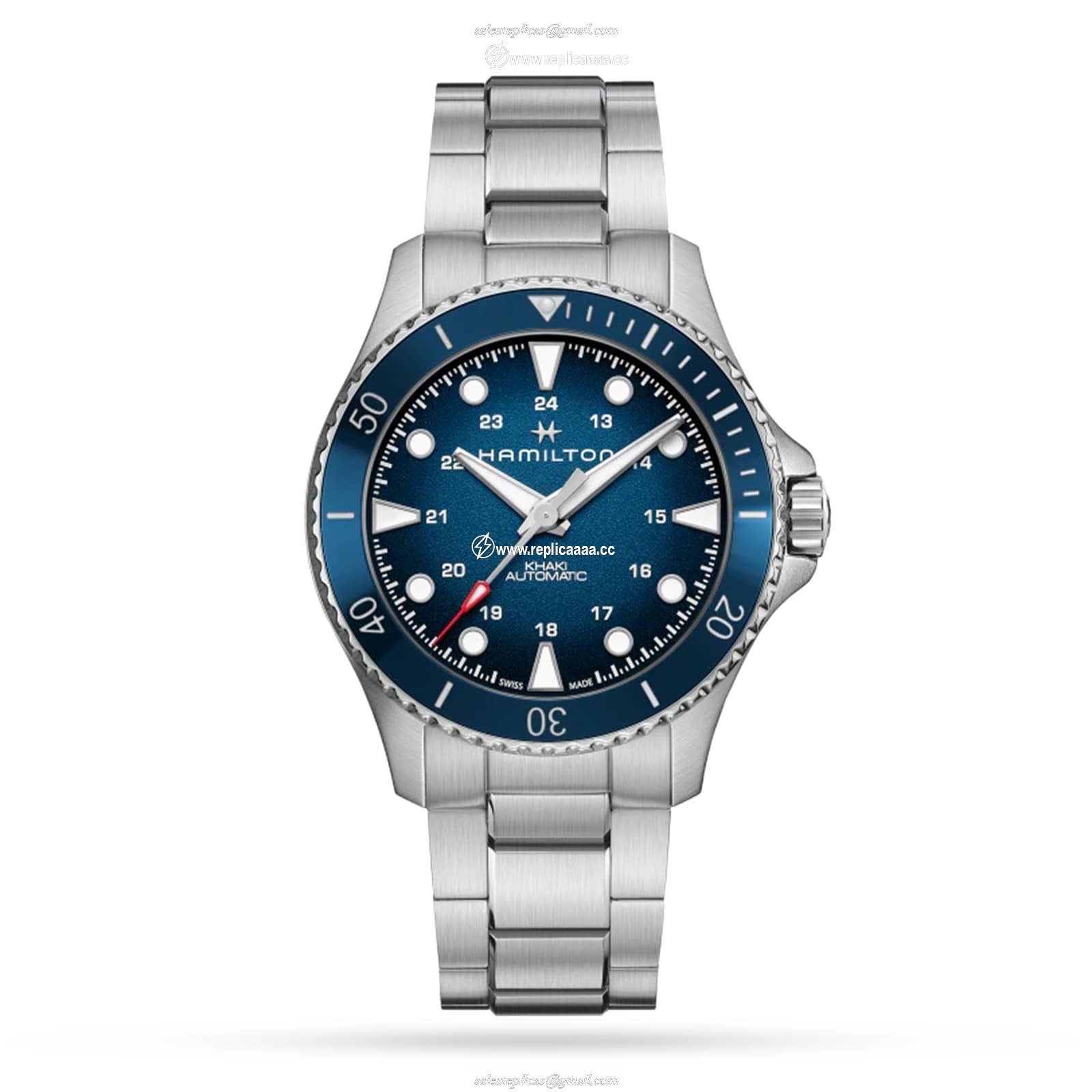 Hamilton Khaki-Navy 43mm Mens details H82505140 1 Hamilton Khaki-Navy 43mm Mens details H82505140