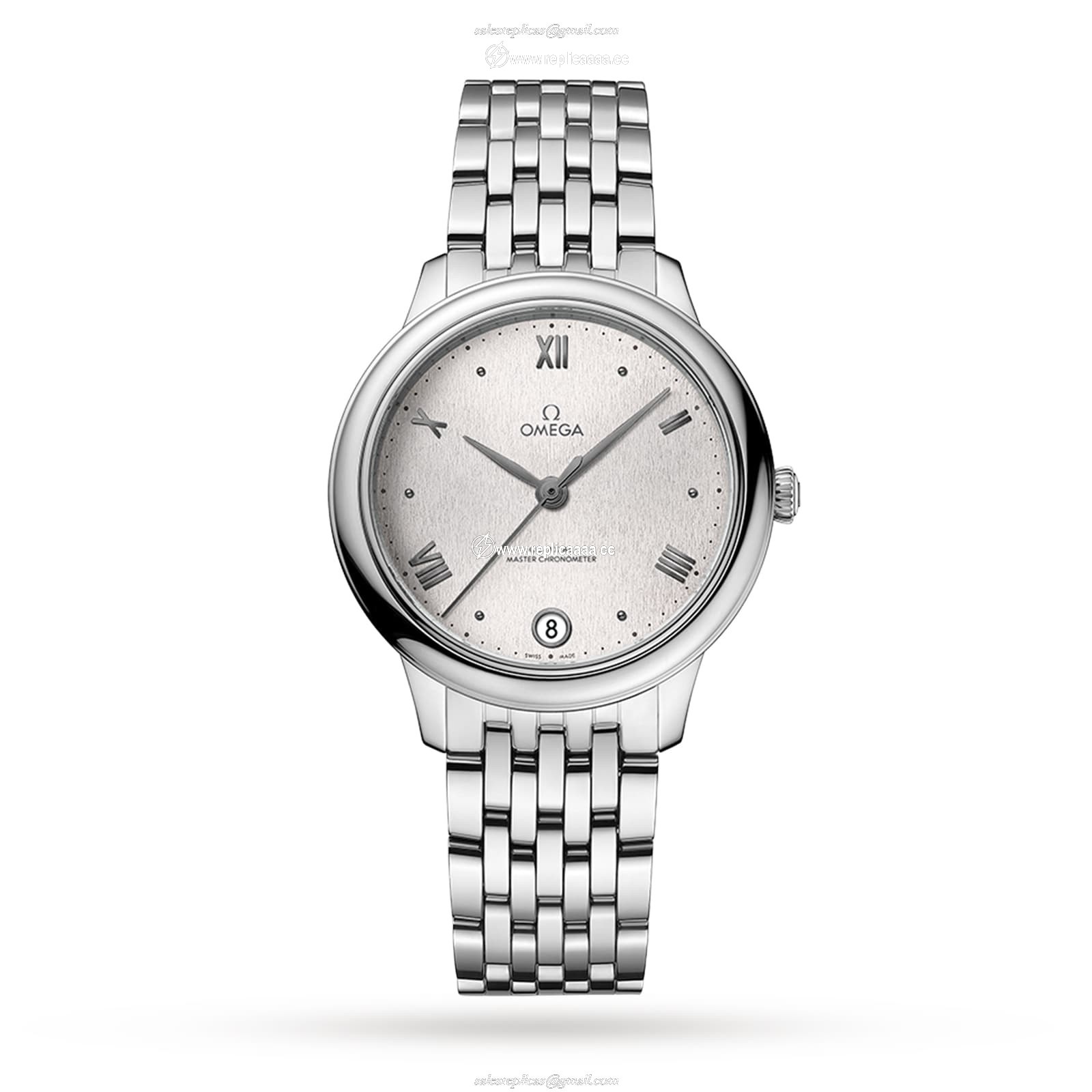 Omega De Ville Prestige Co-Axial Master Chronometer 34mm Ladies details Silver O43410342002001