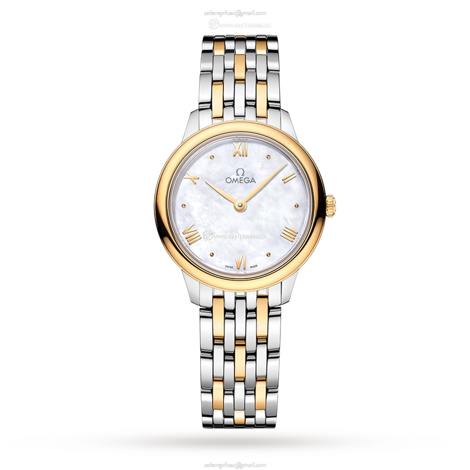 Omega De Ville Prestige Quartz 27.5mm Ladies details White O43420286005001 1 Omega De Ville Prestige Quartz 27.5mm Ladies details White O43420286005001